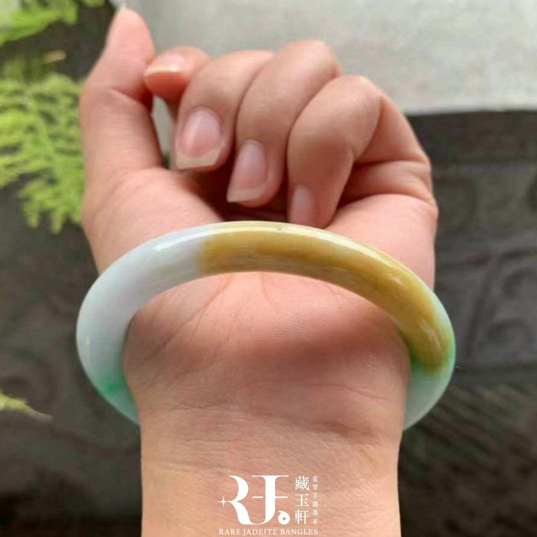 黃加綠福壽鐲