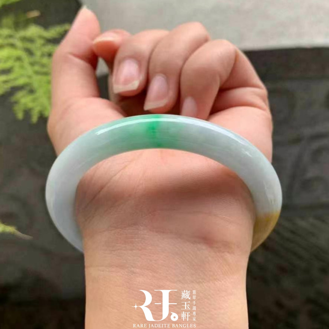 黃加綠福壽鐲