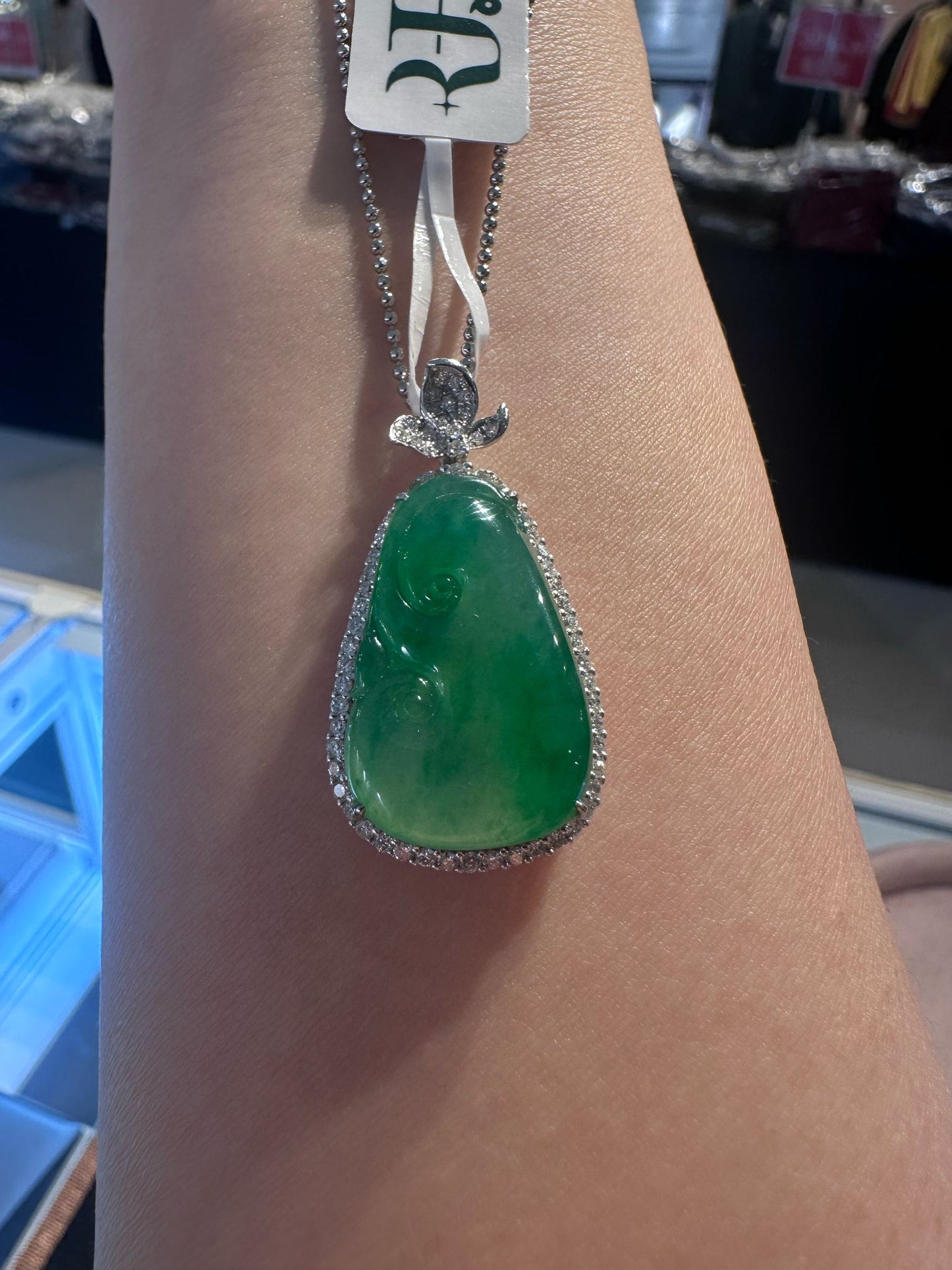 高冰陽綠如意吊墜