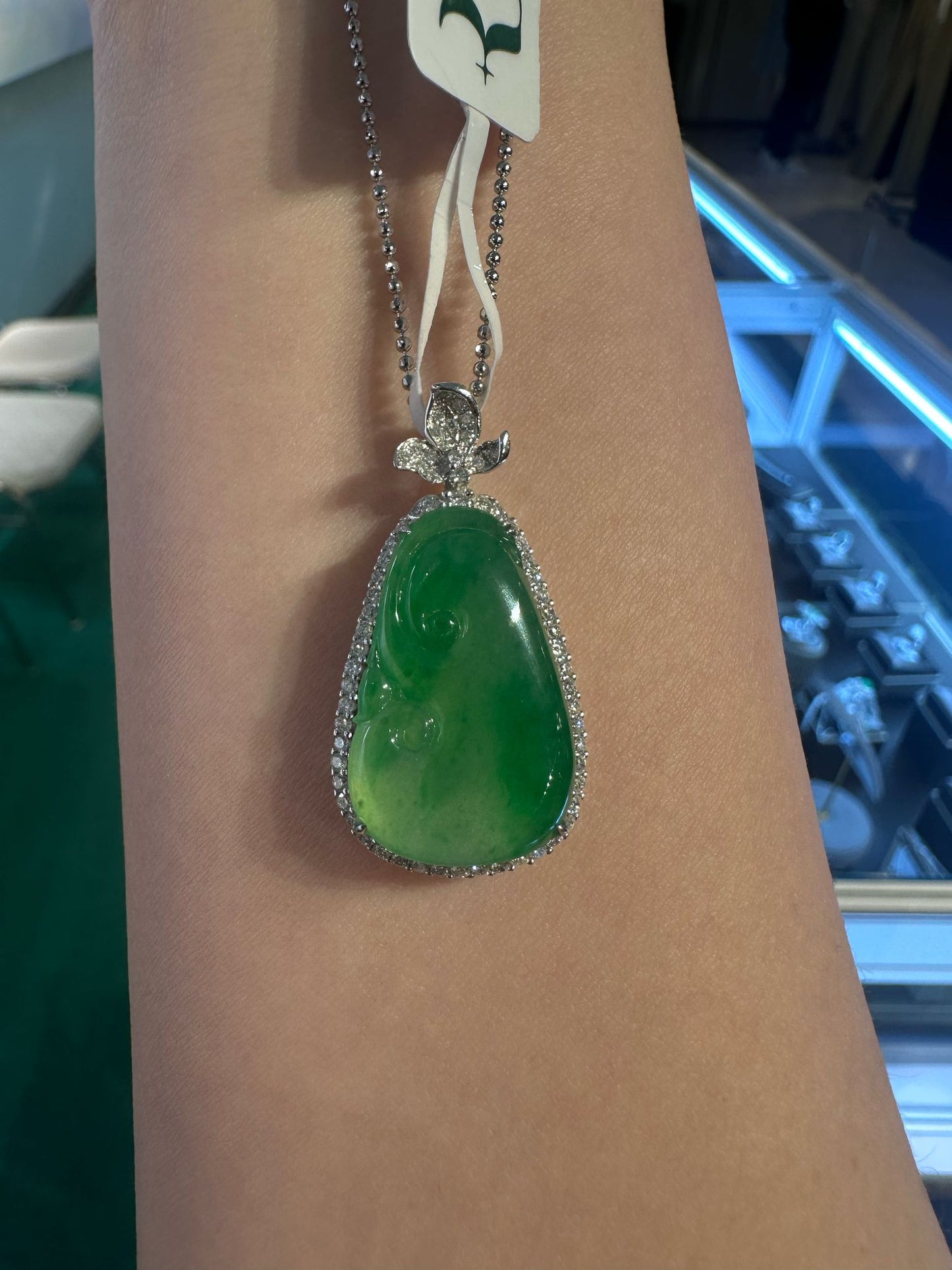 高冰陽綠如意吊墜