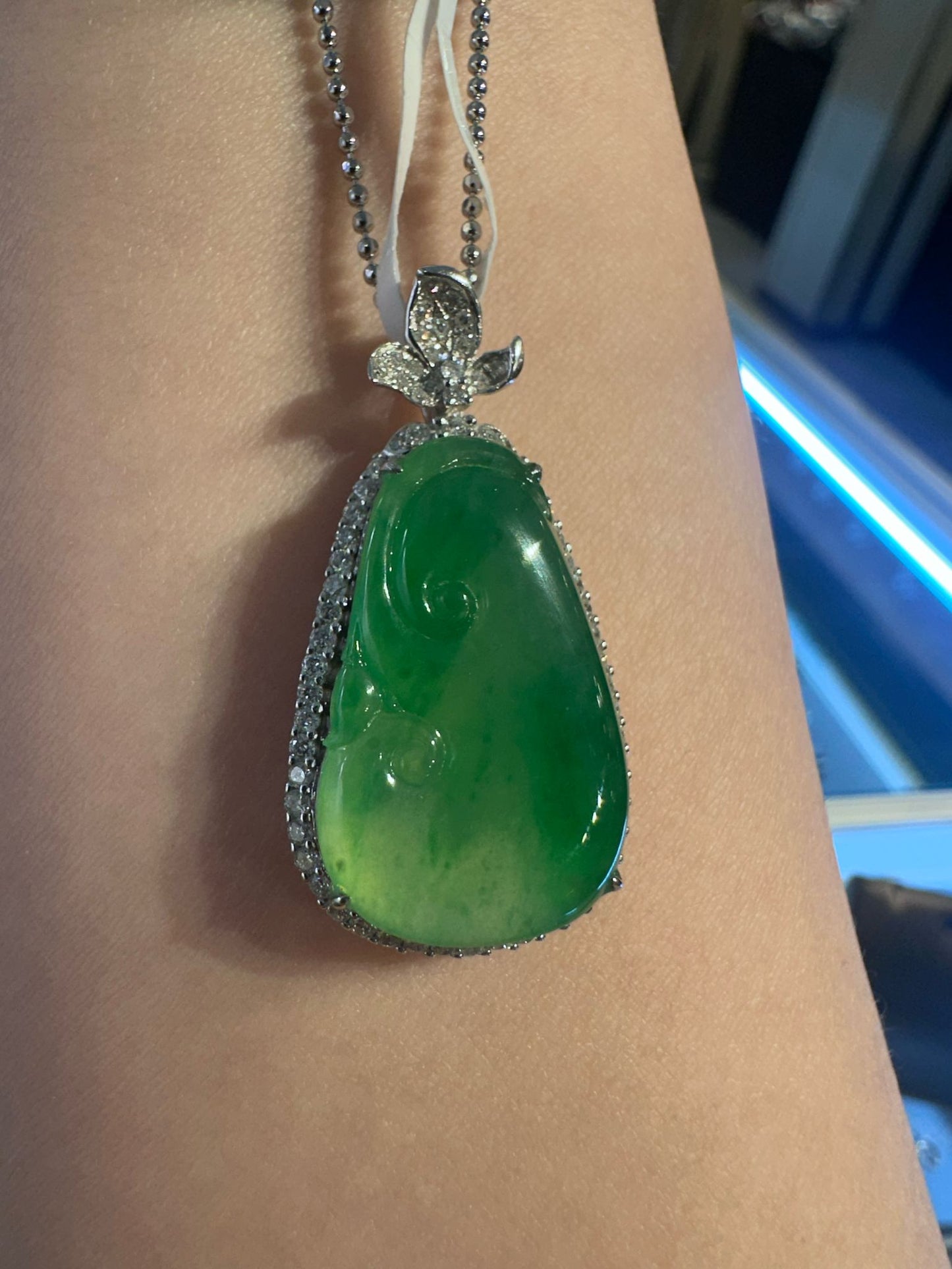 高冰陽綠如意吊墜