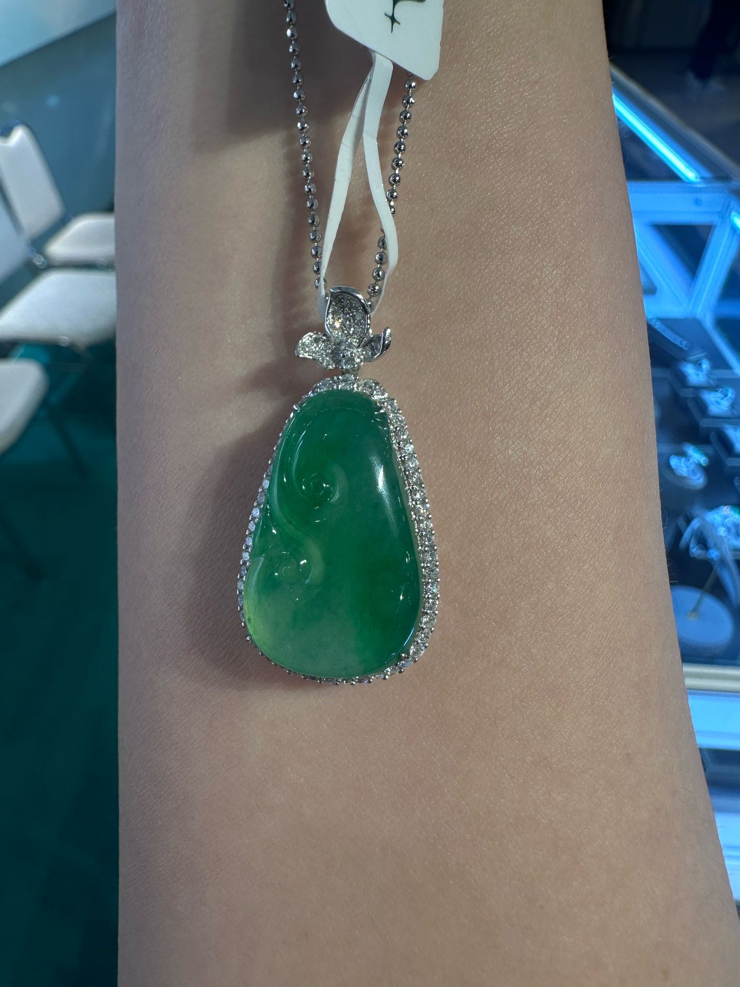 高冰陽綠如意吊墜