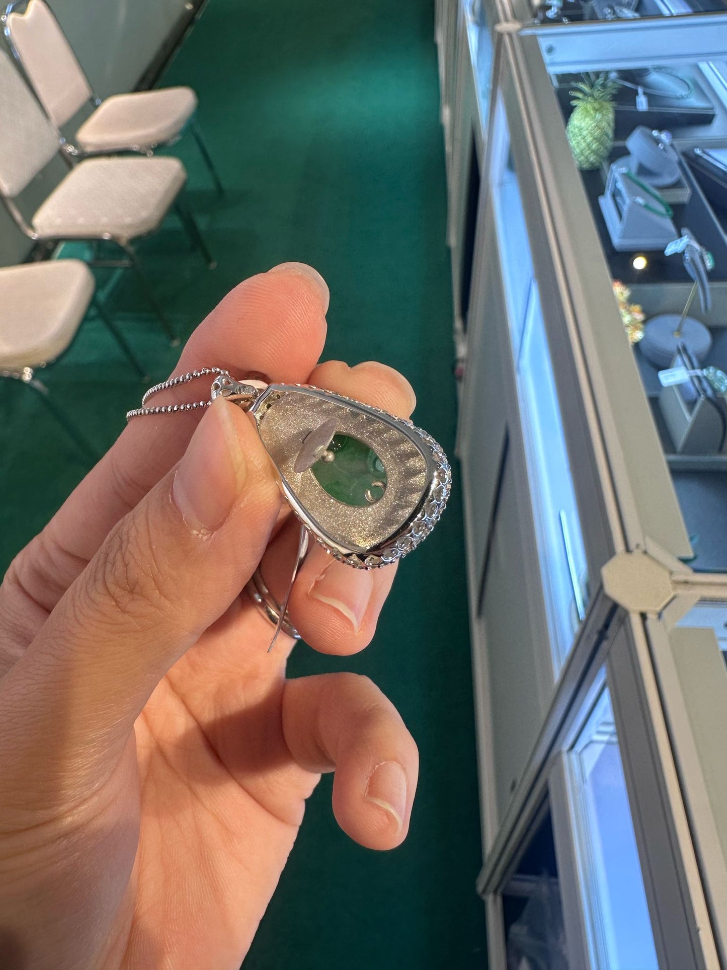 高冰陽綠如意吊墜