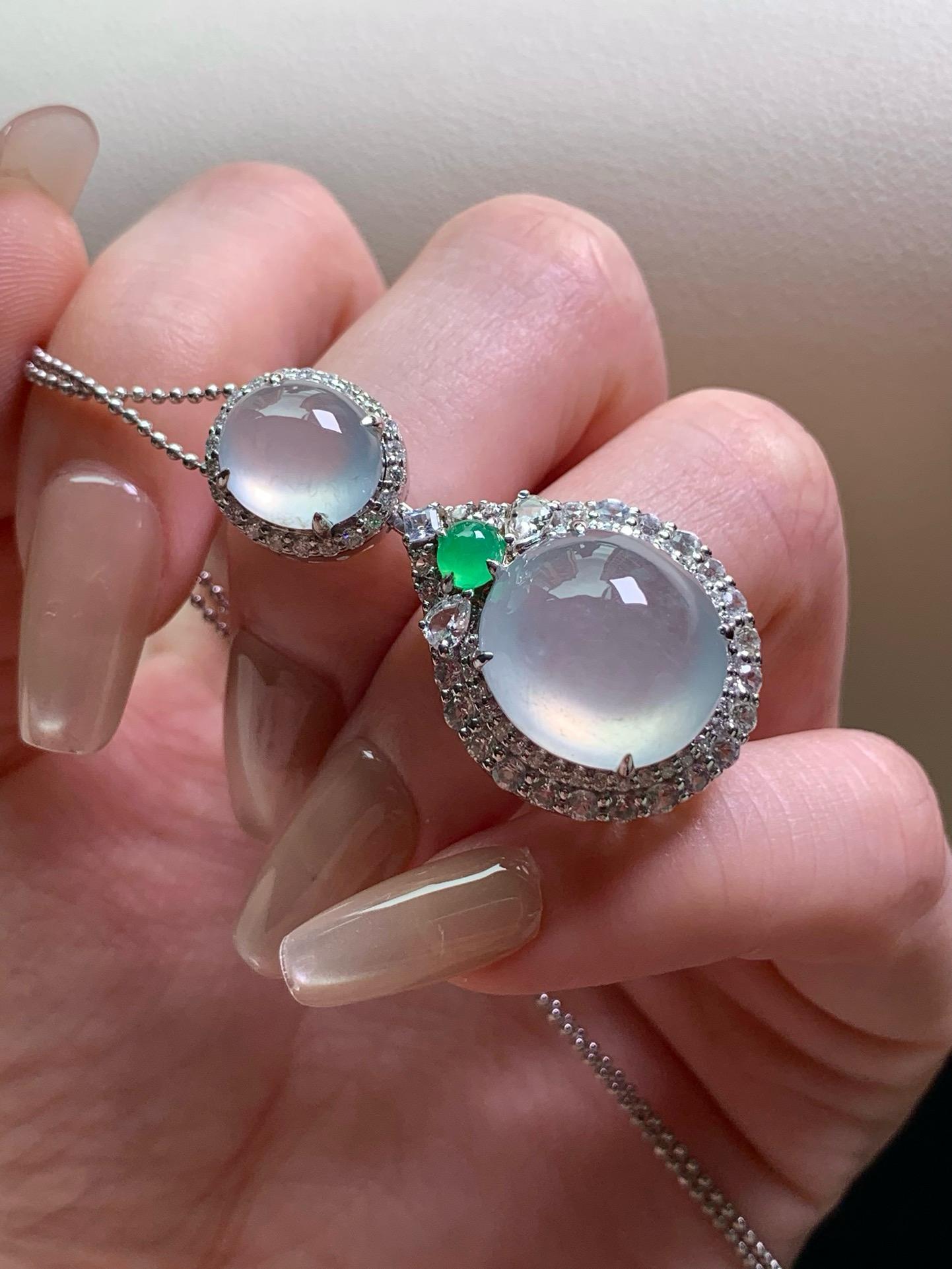 冰潤鴿子蛋吊墜