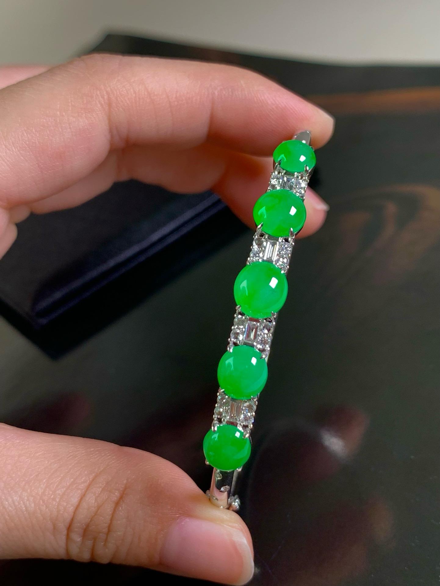 冰陽綠蛋面手鐲