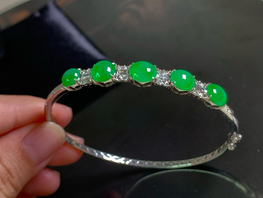 冰陽綠蛋面手鐲