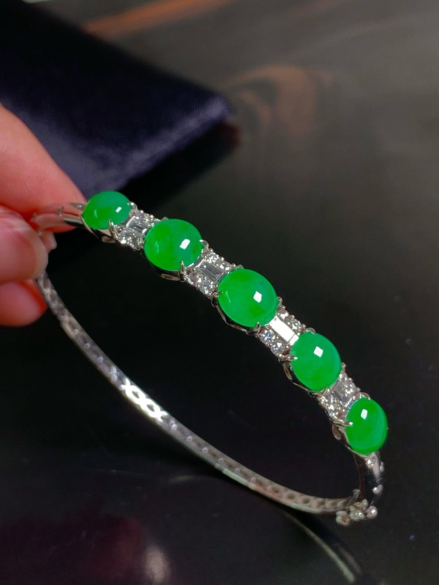 冰陽綠蛋面手鐲