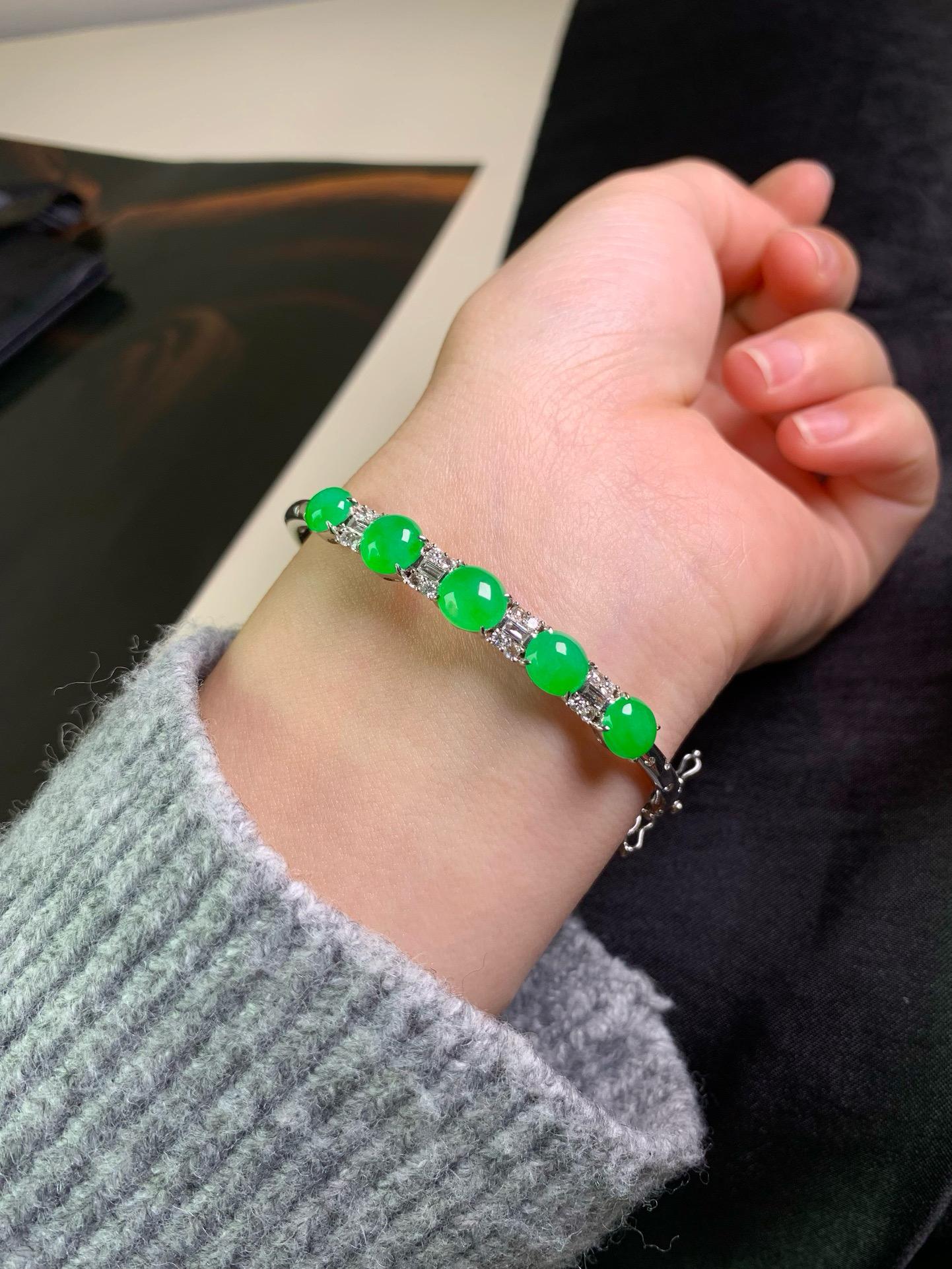 冰陽綠蛋面手鐲