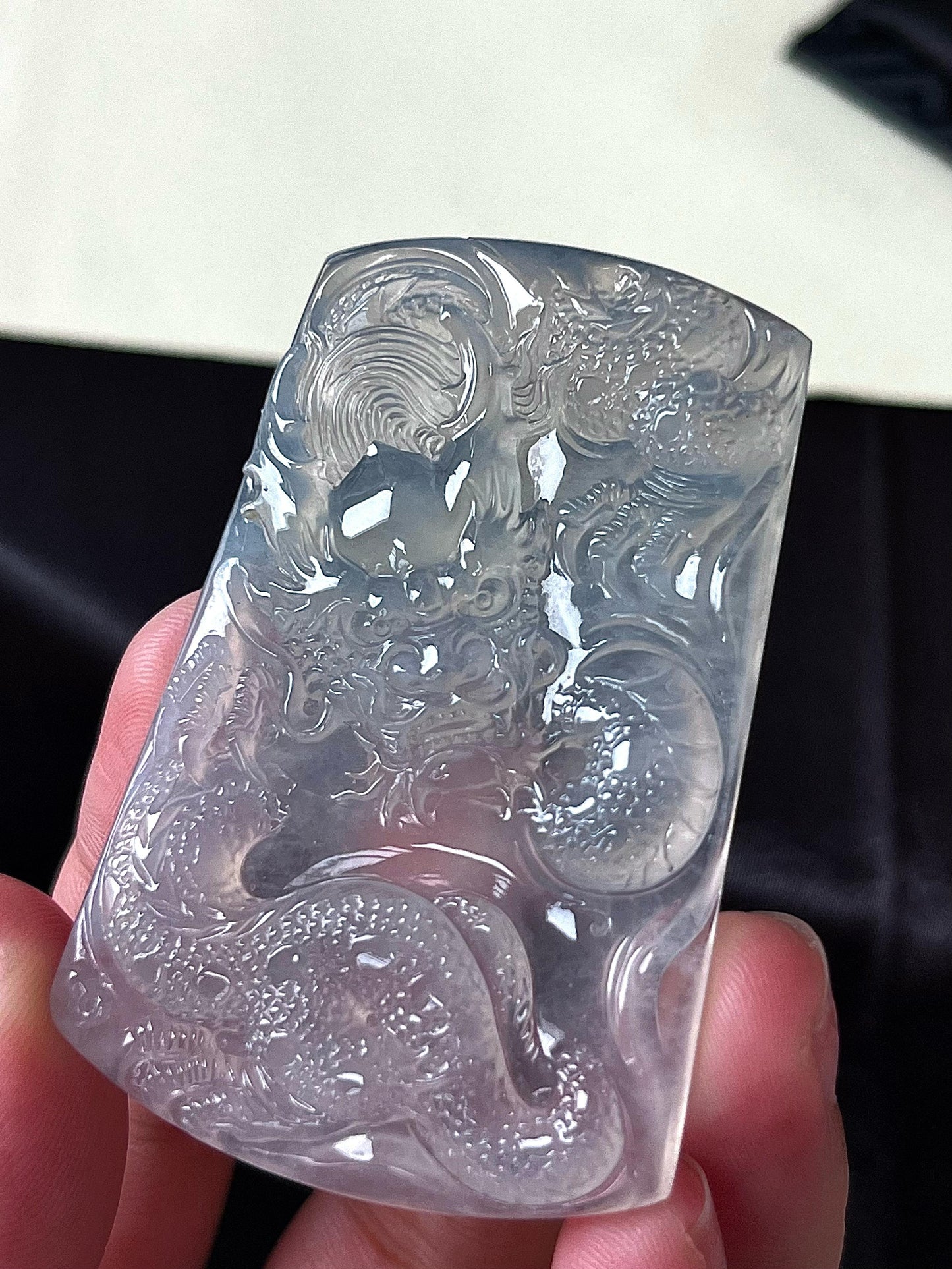 高冰翡翠大龍牌