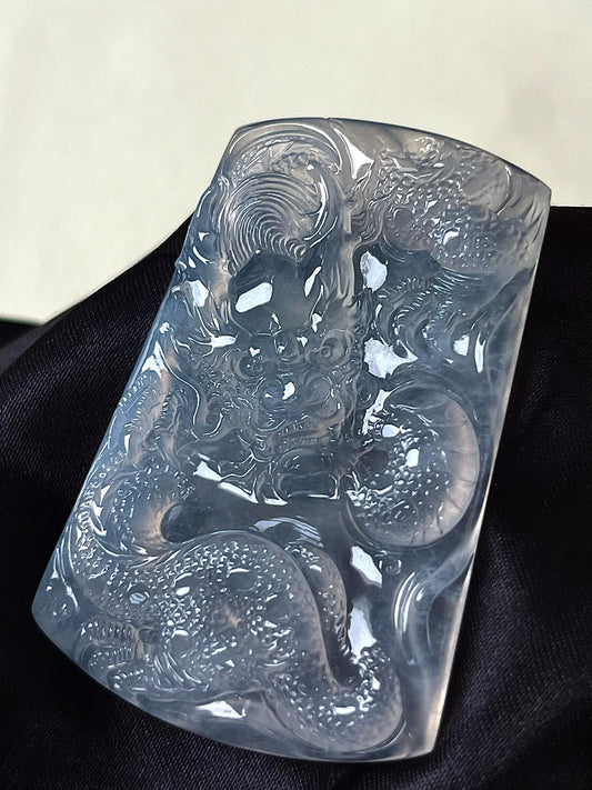高冰翡翠大龍牌