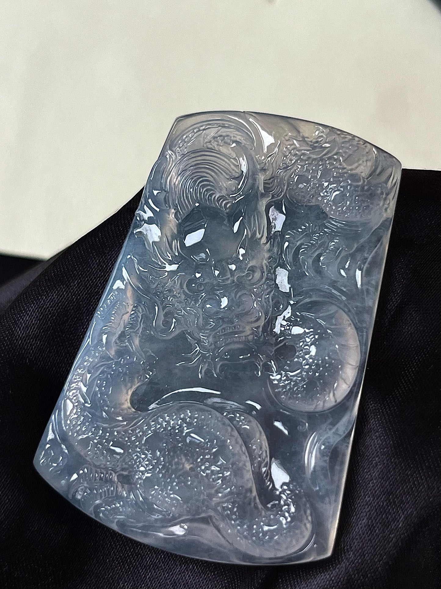 高冰翡翠大龍牌