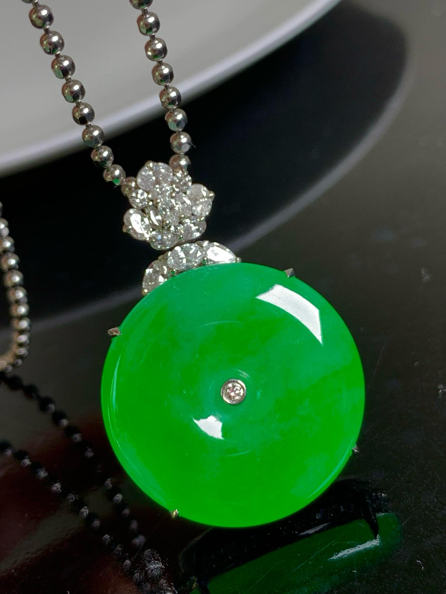 陽綠平安扣吊墜