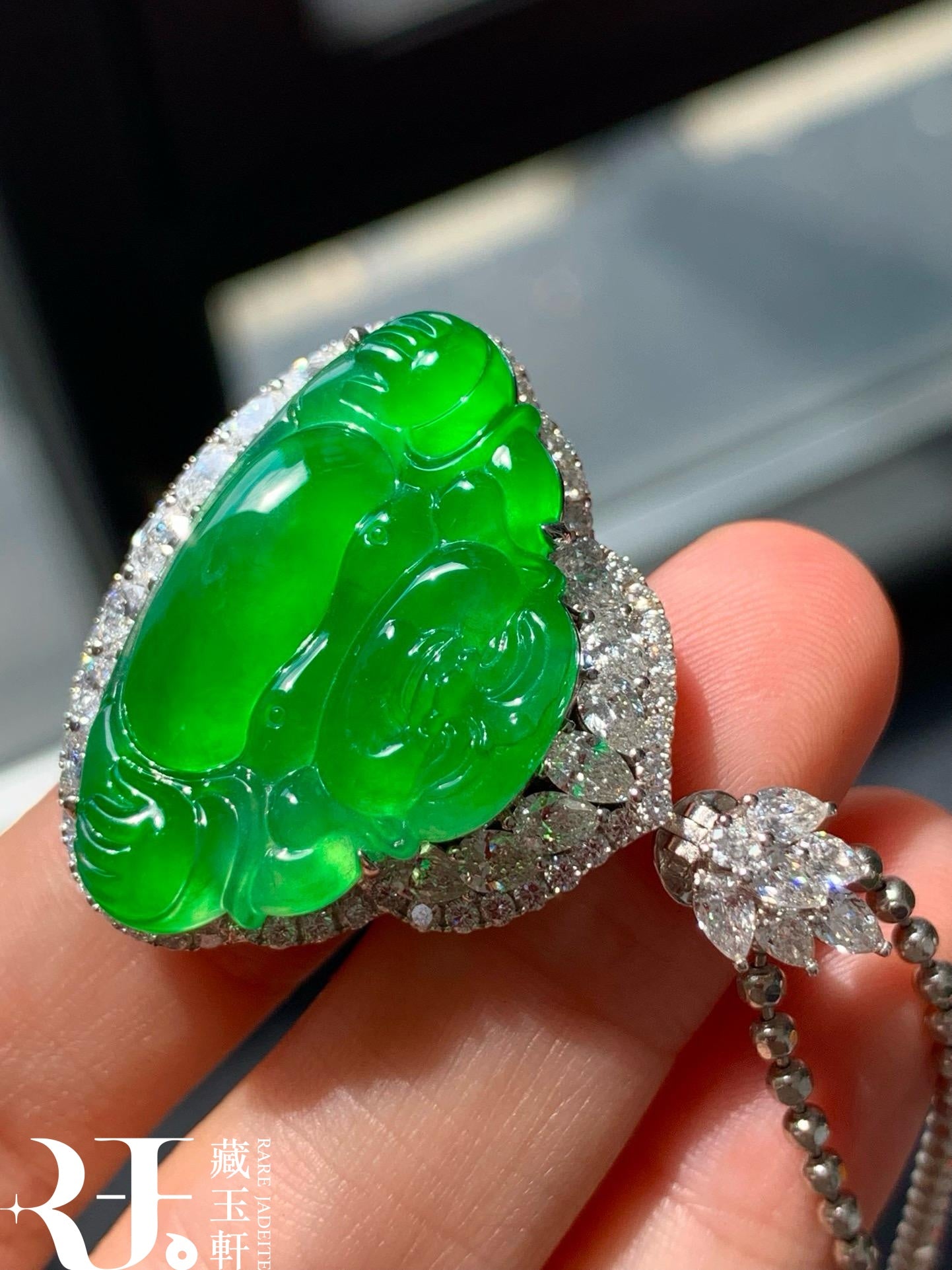 冰陽綠佛公吊墜