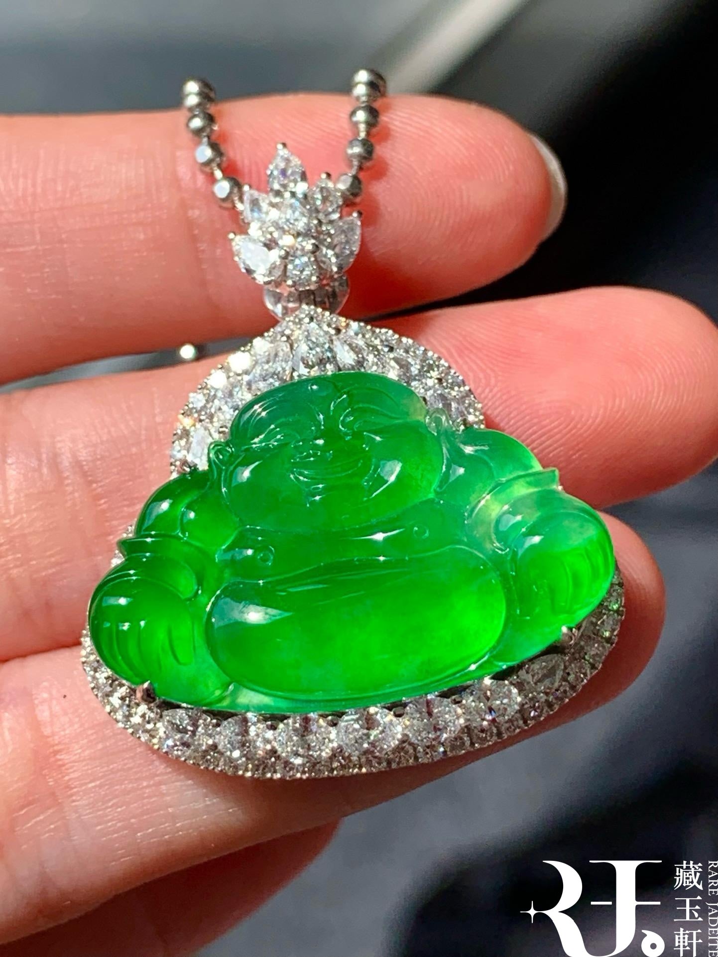 冰陽綠佛公吊墜