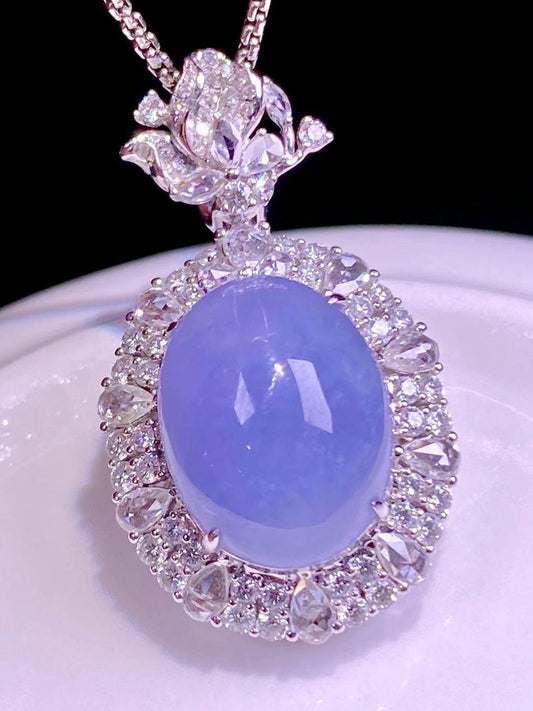 紫羅蘭蛋面吊墜