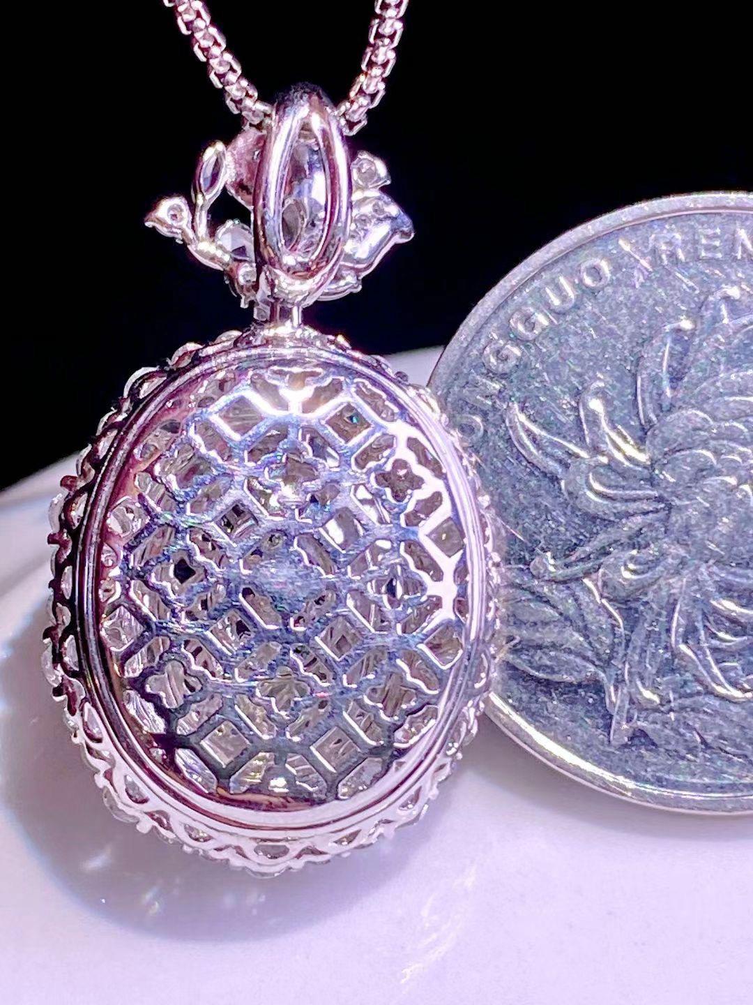 紫羅蘭蛋面吊墜