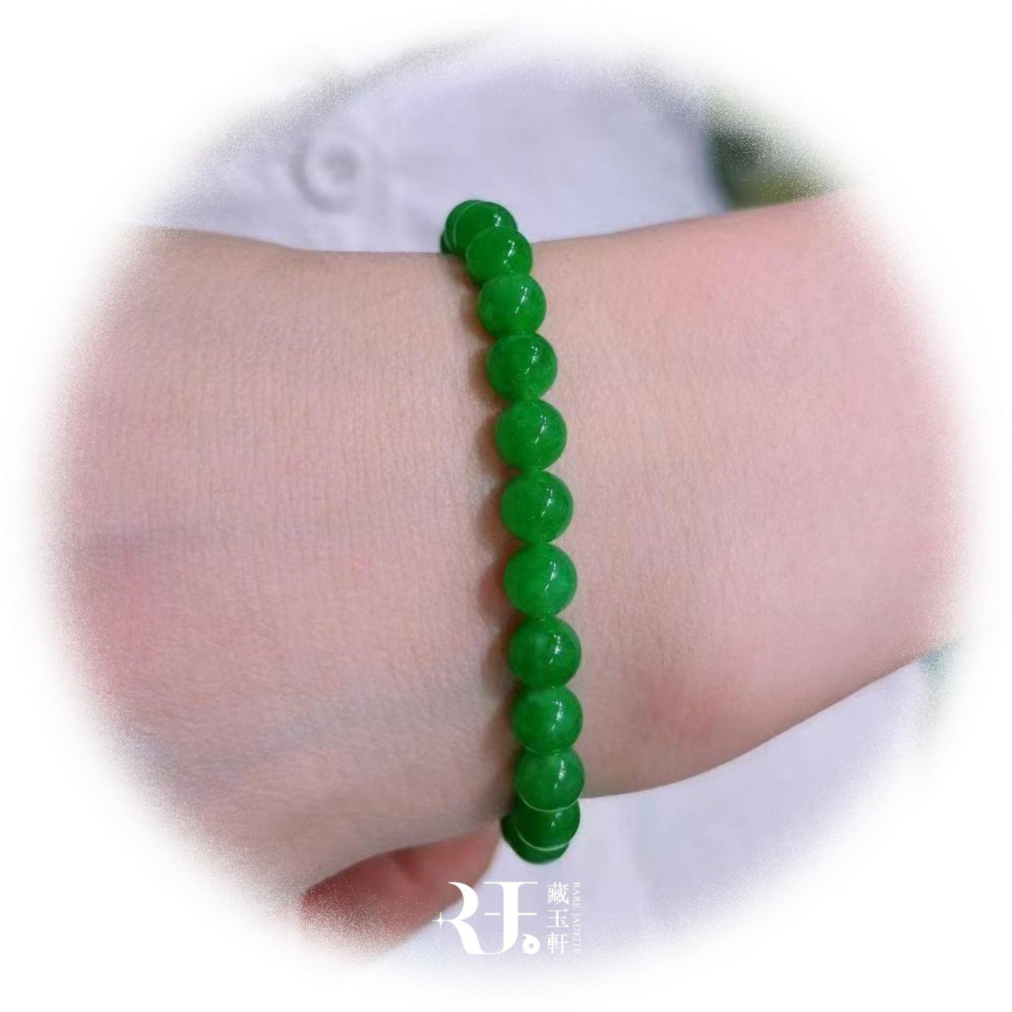冰滿綠翡翠手串