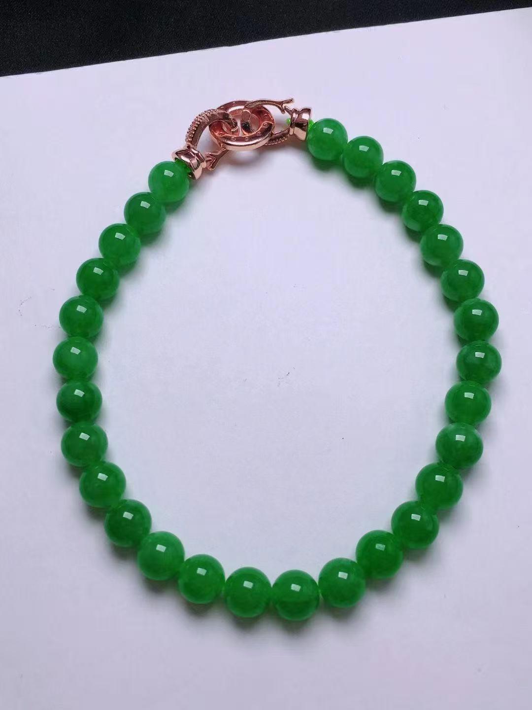 冰滿綠翡翠手串