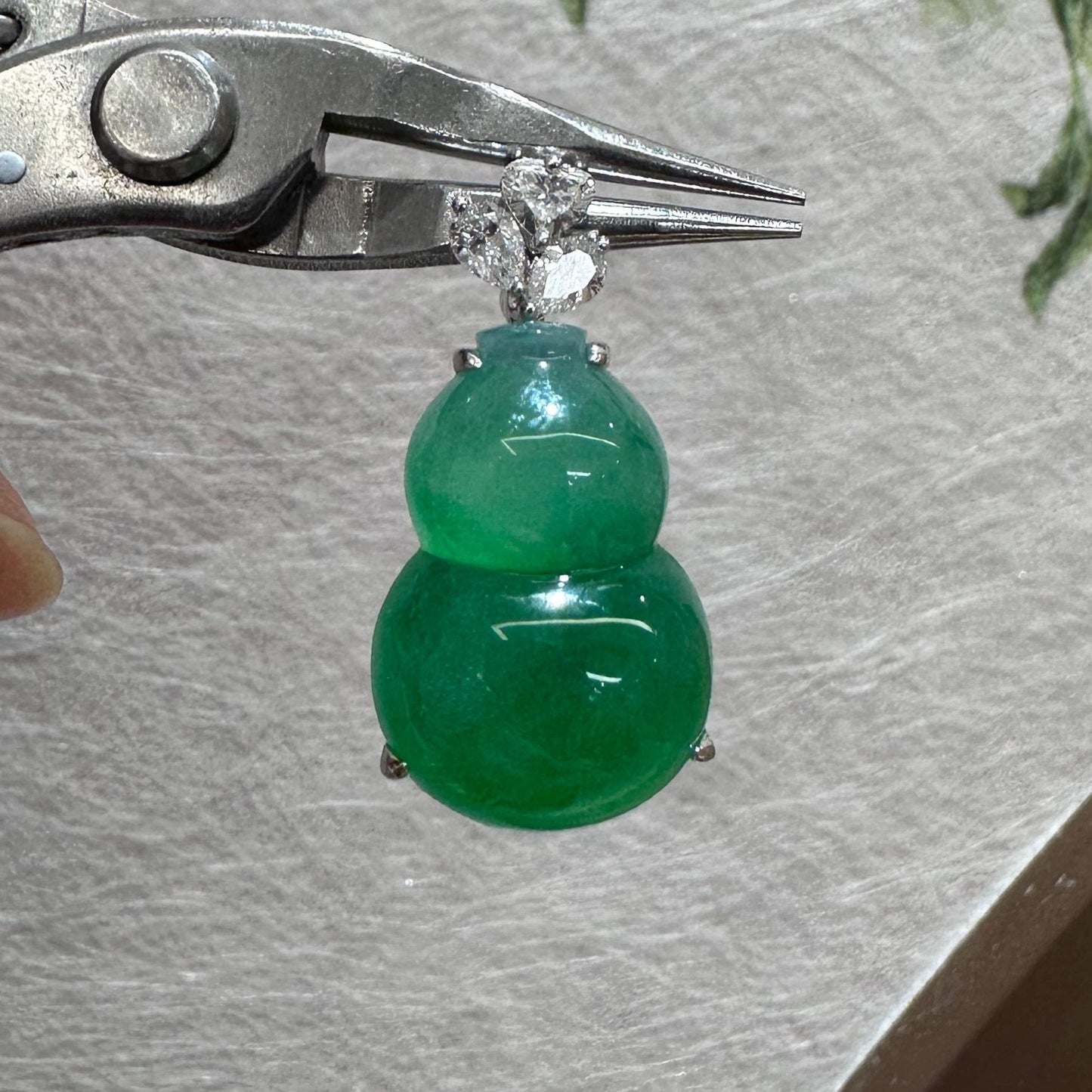 冰甜綠葫蘆吊墜