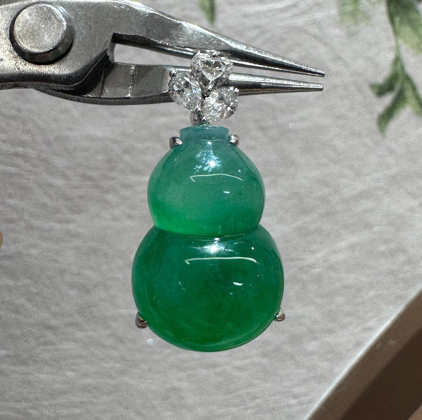 冰甜綠葫蘆吊墜