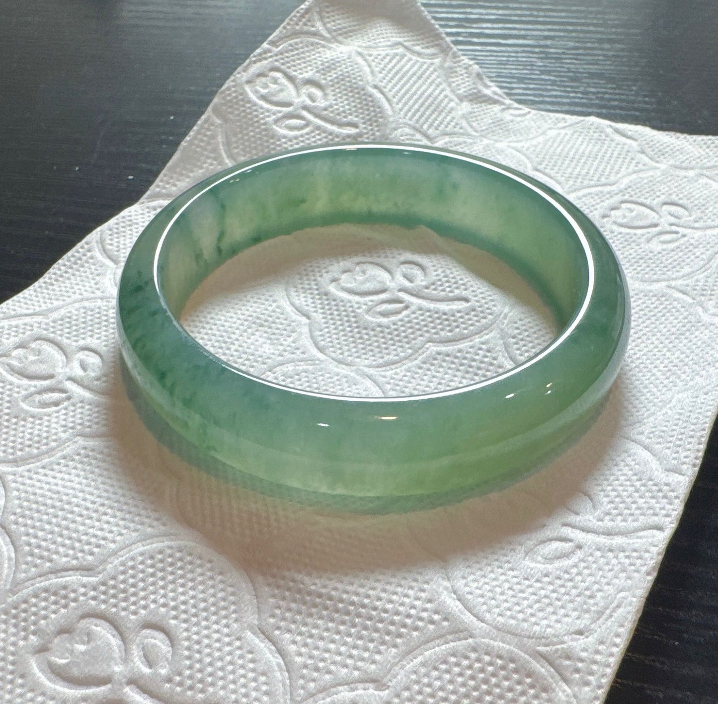 甜陽綠飄花平安鐲