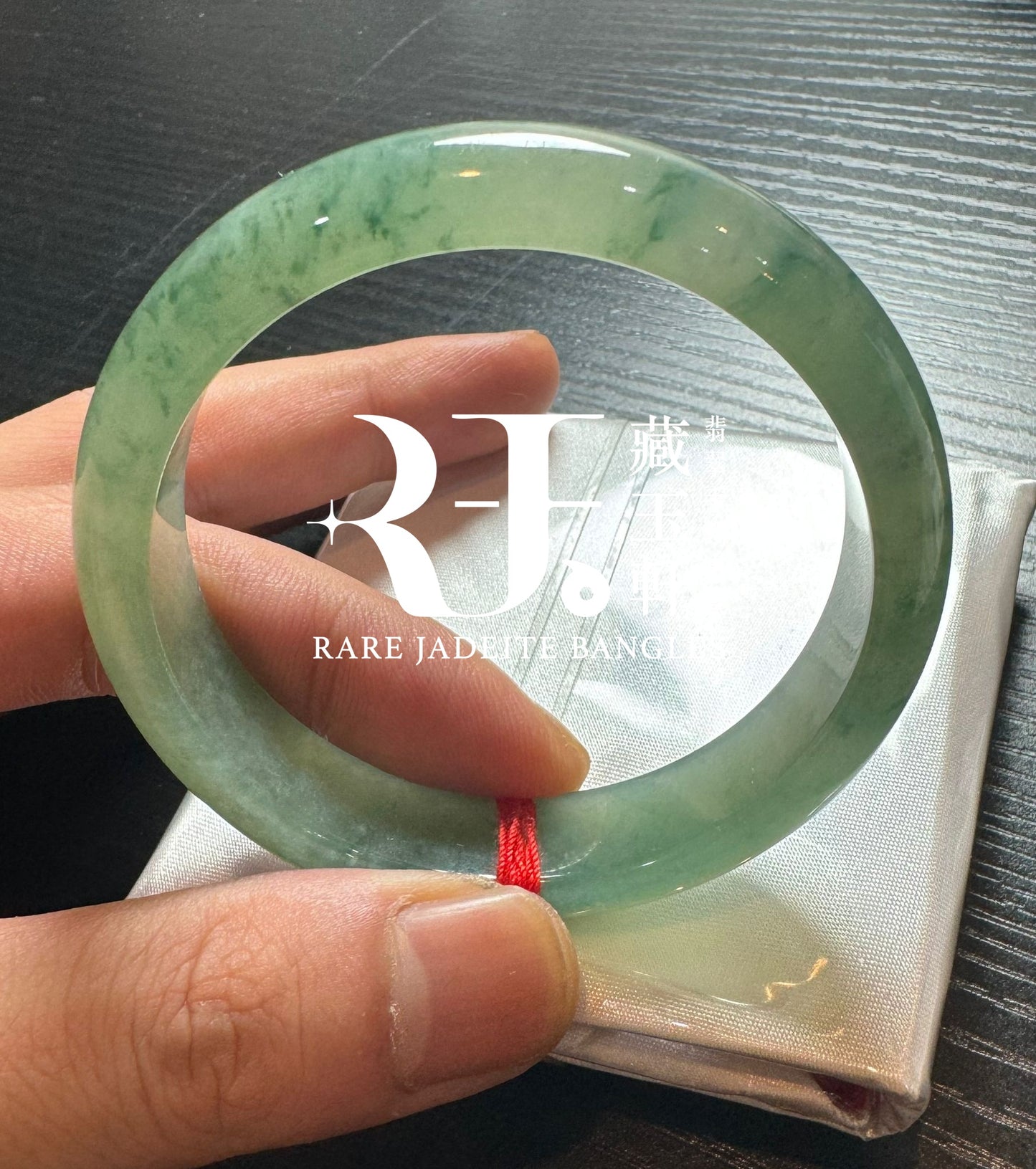 甜陽綠飄花平安鐲