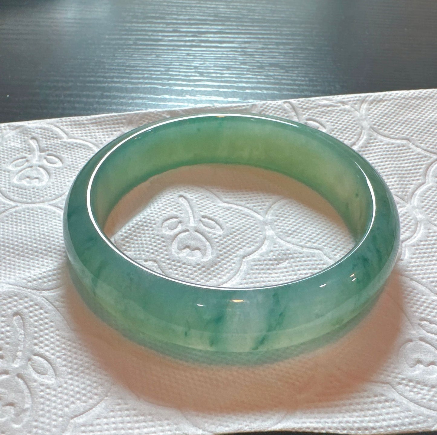 甜陽綠飄花平安鐲