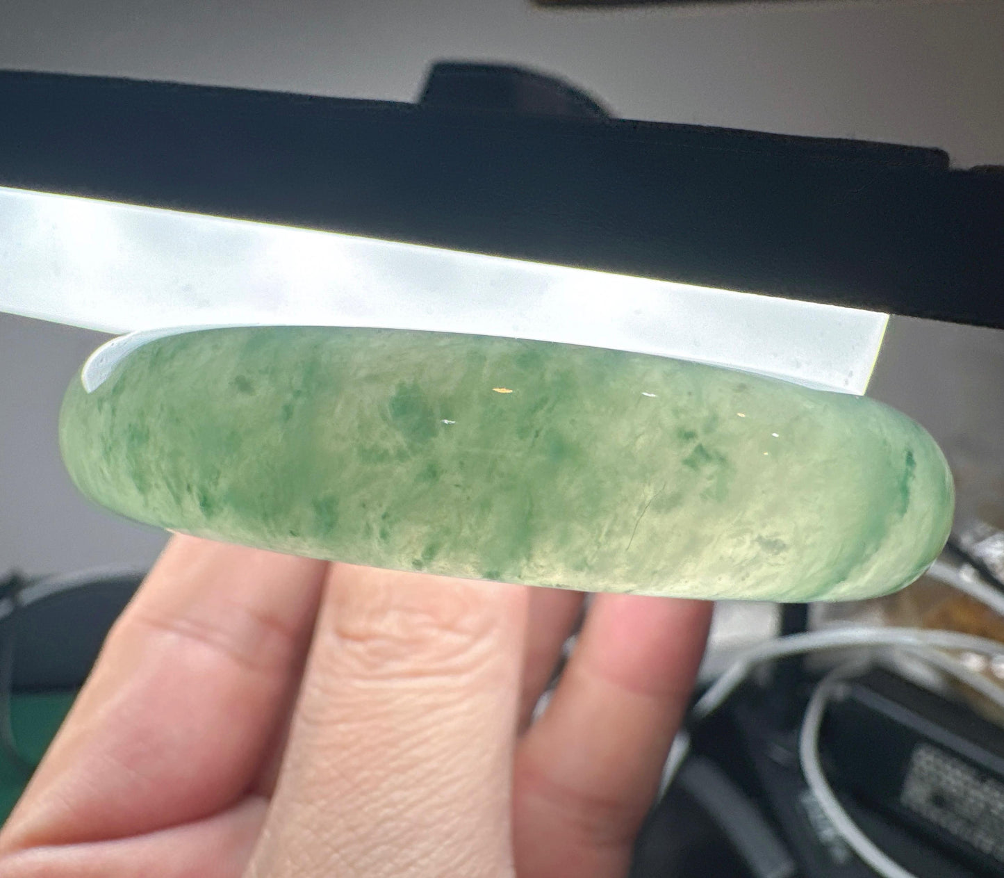 甜陽綠飄花平安鐲