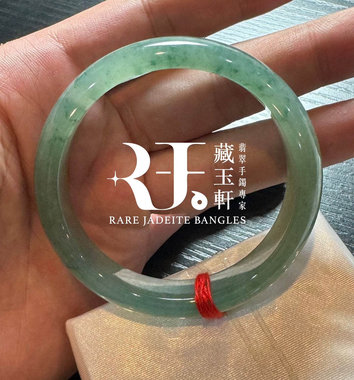 甜陽綠飄花平安鐲