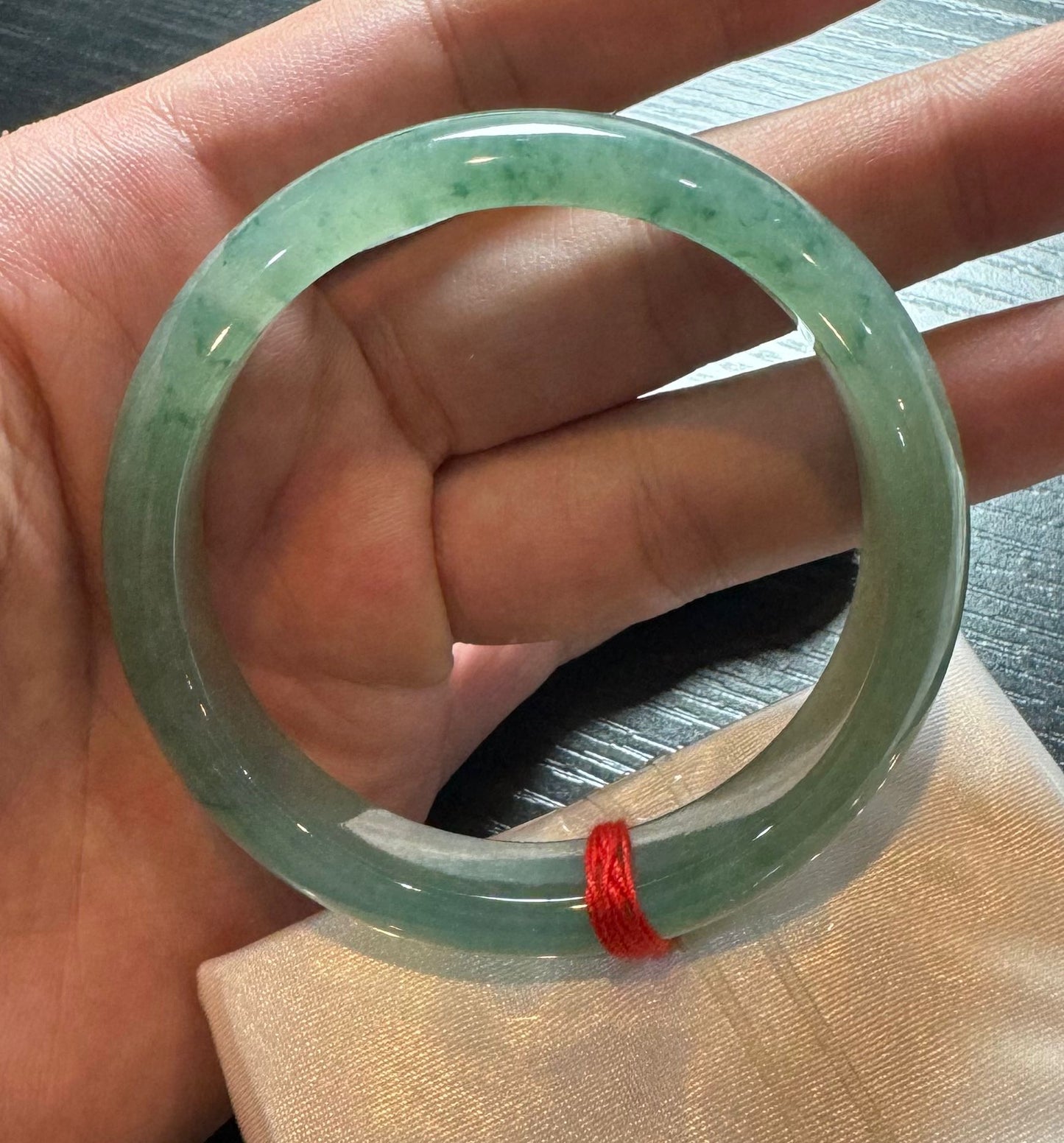 甜陽綠飄花平安鐲