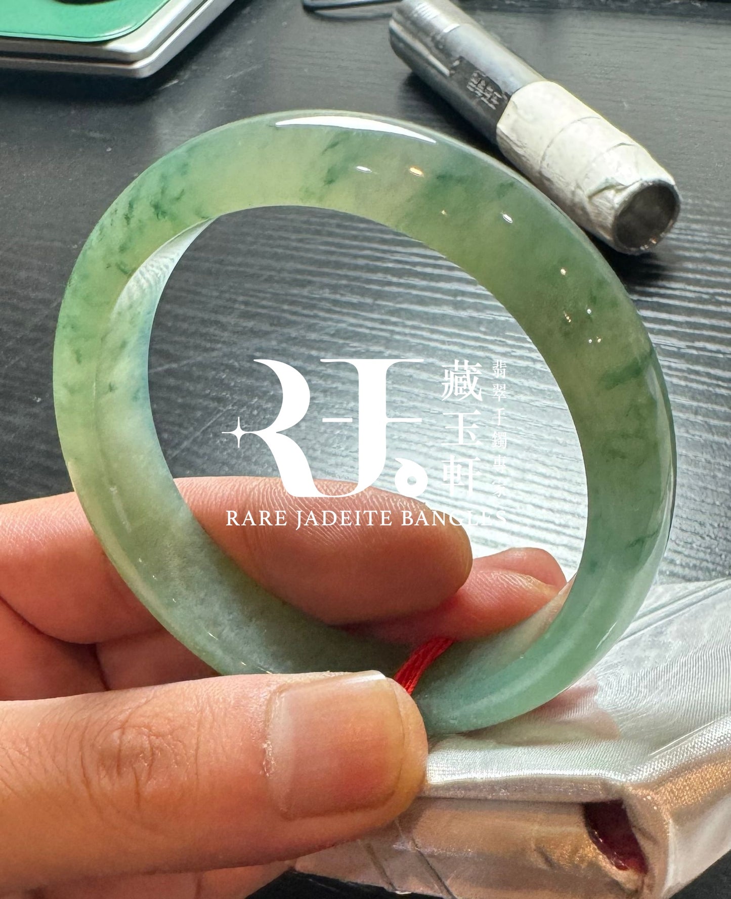 甜陽綠飄花平安鐲