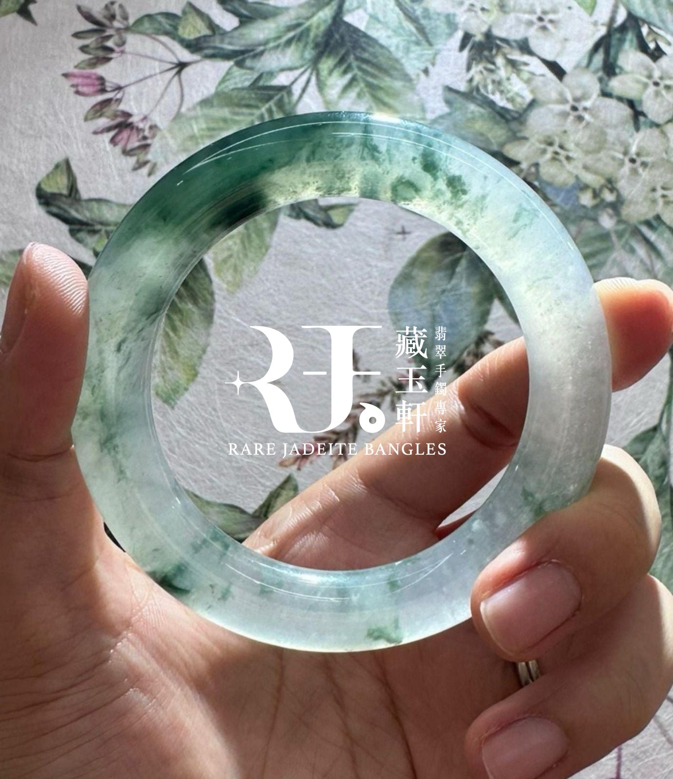 玻璃水草飄靈花福鐲