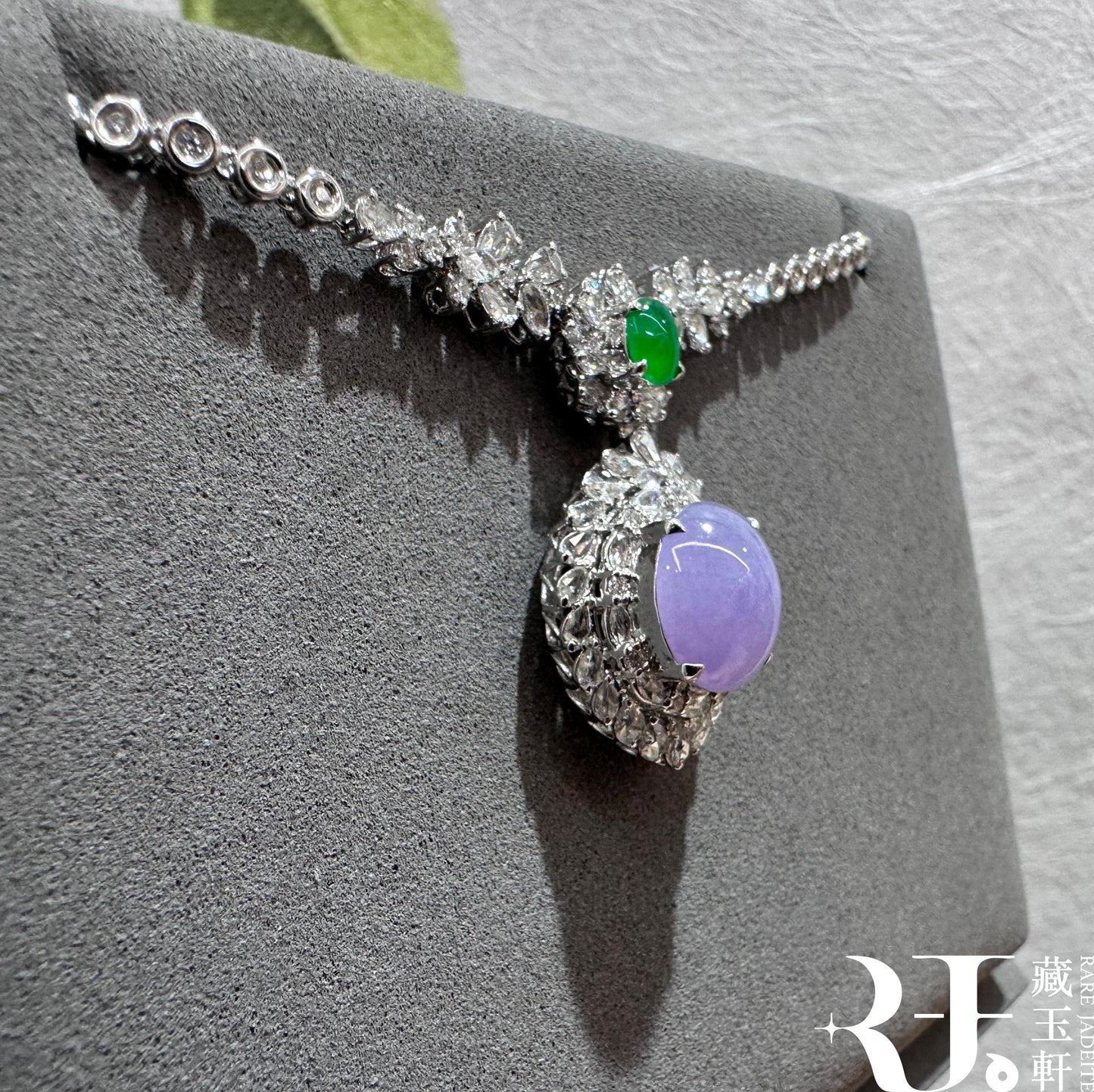 紫羅蘭蛋面項鍊