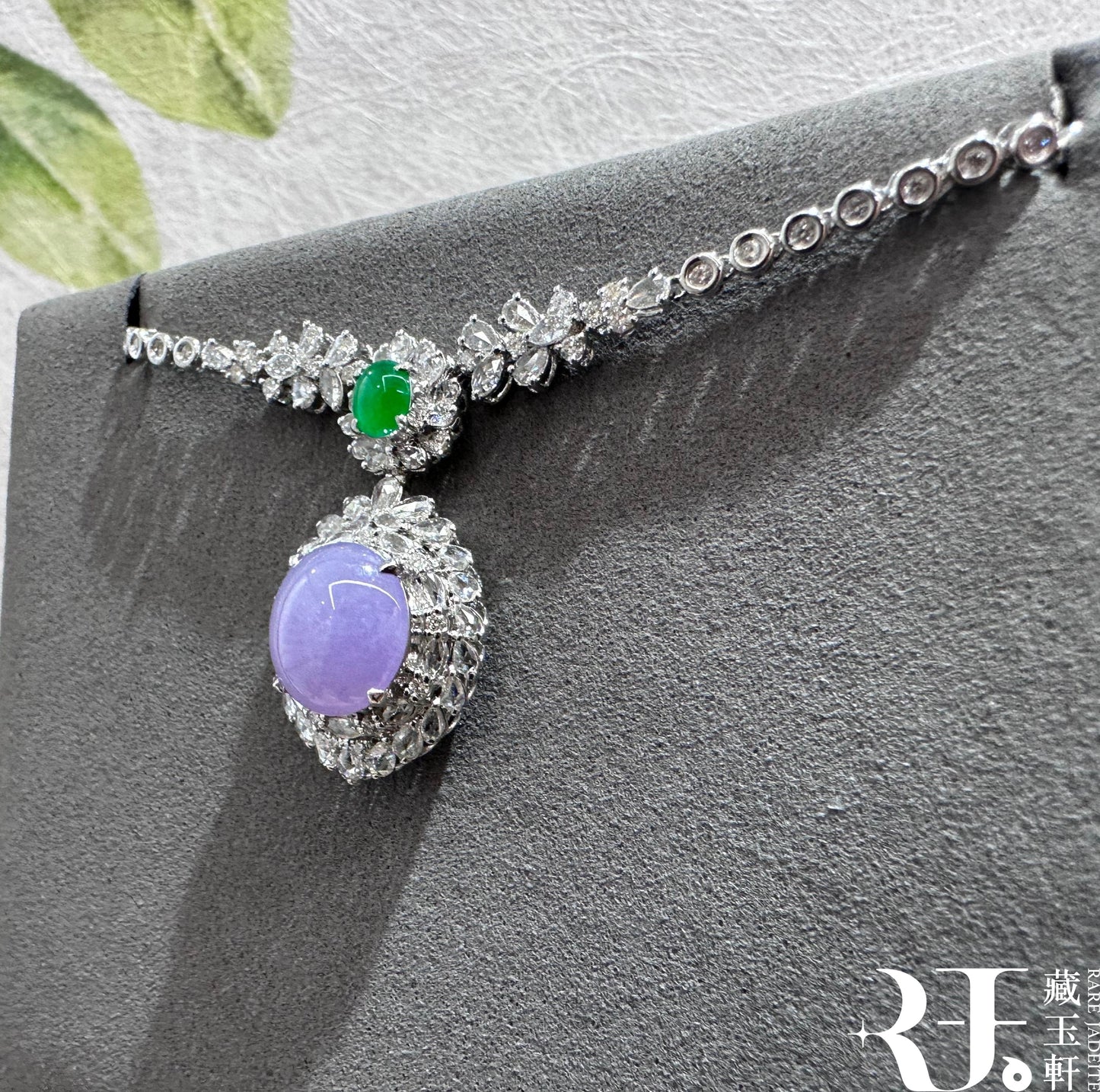 紫羅蘭蛋面項鍊