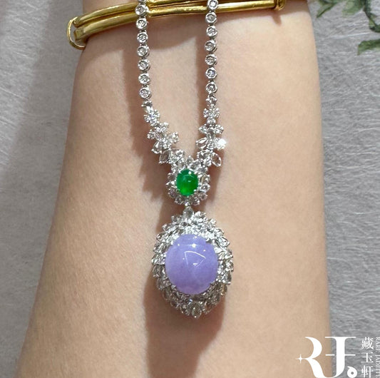 紫羅蘭蛋面項鍊