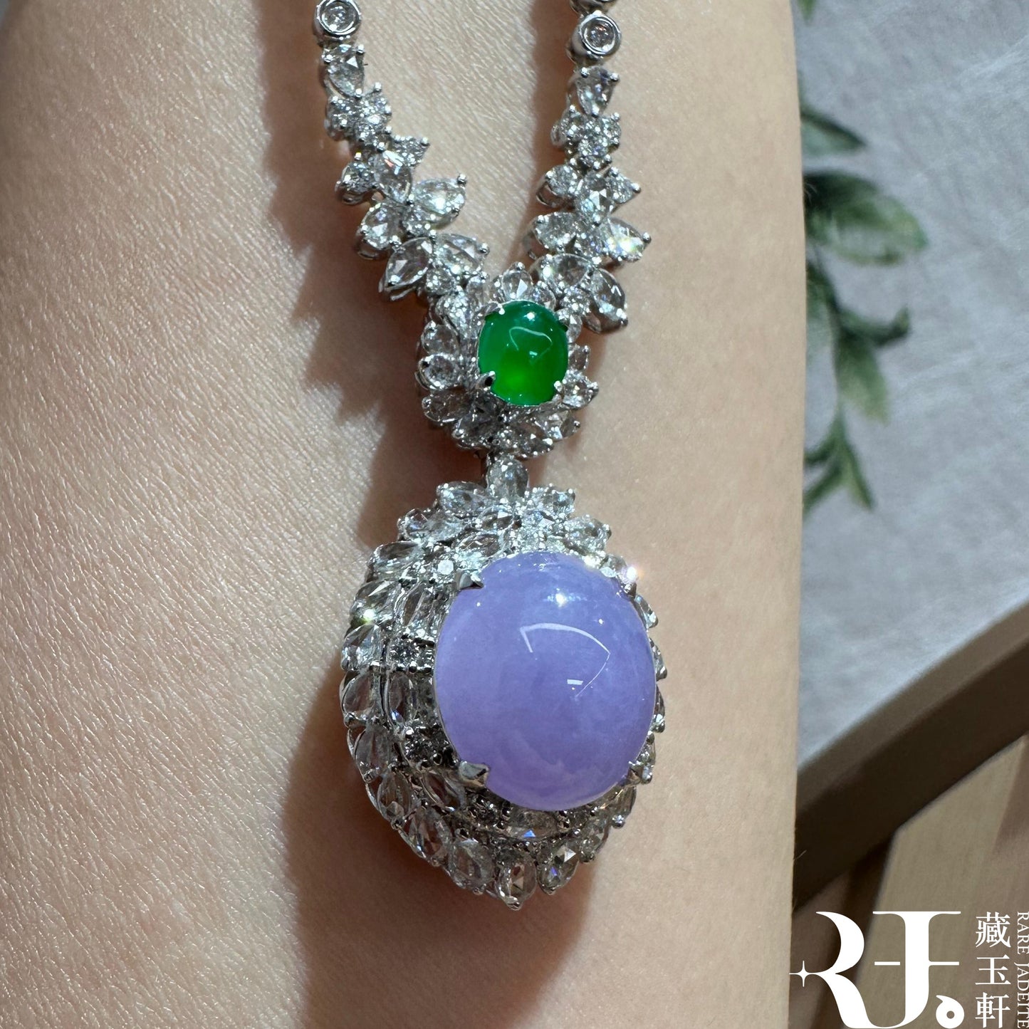 紫羅蘭蛋面項鍊