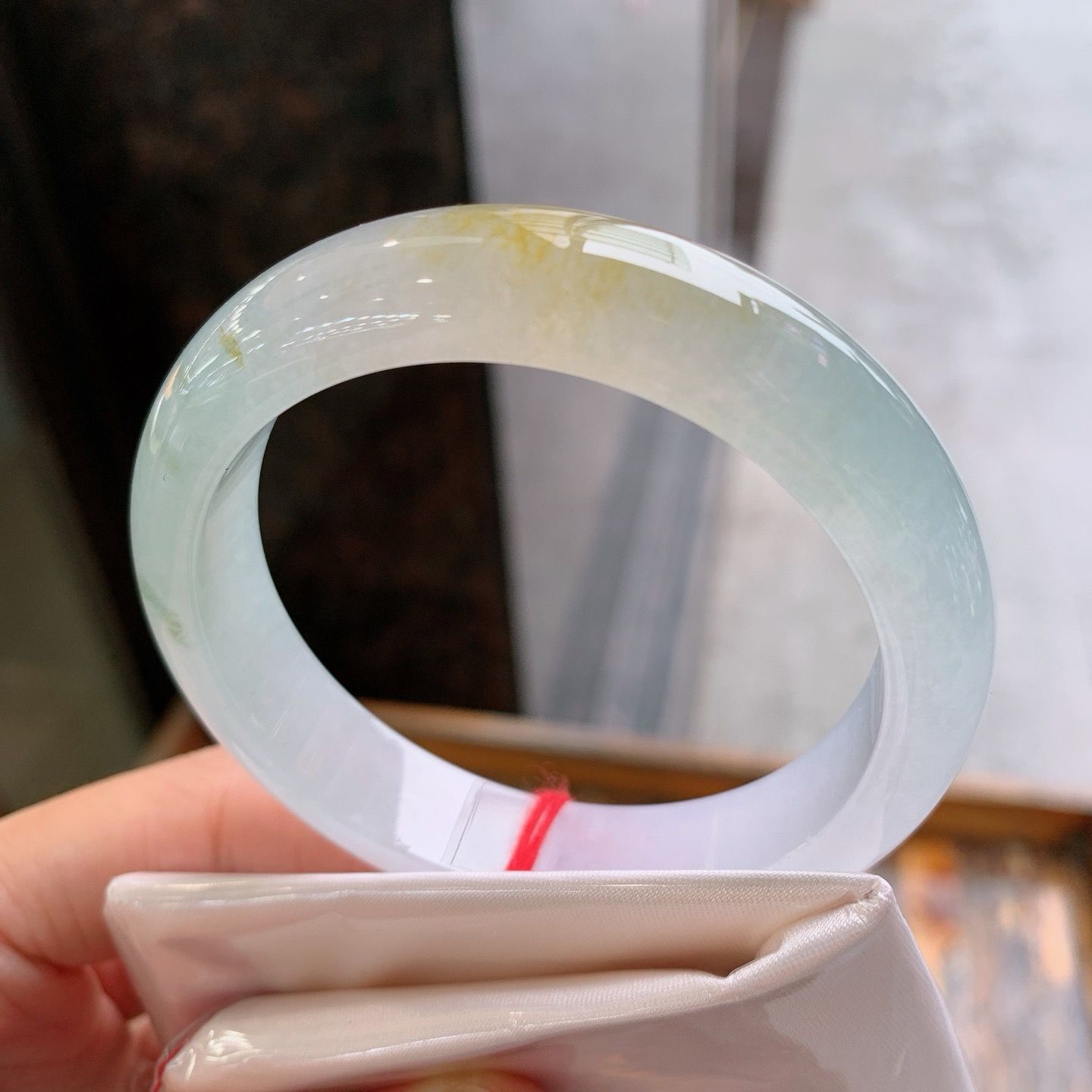 冰飄黃翡平安鐲