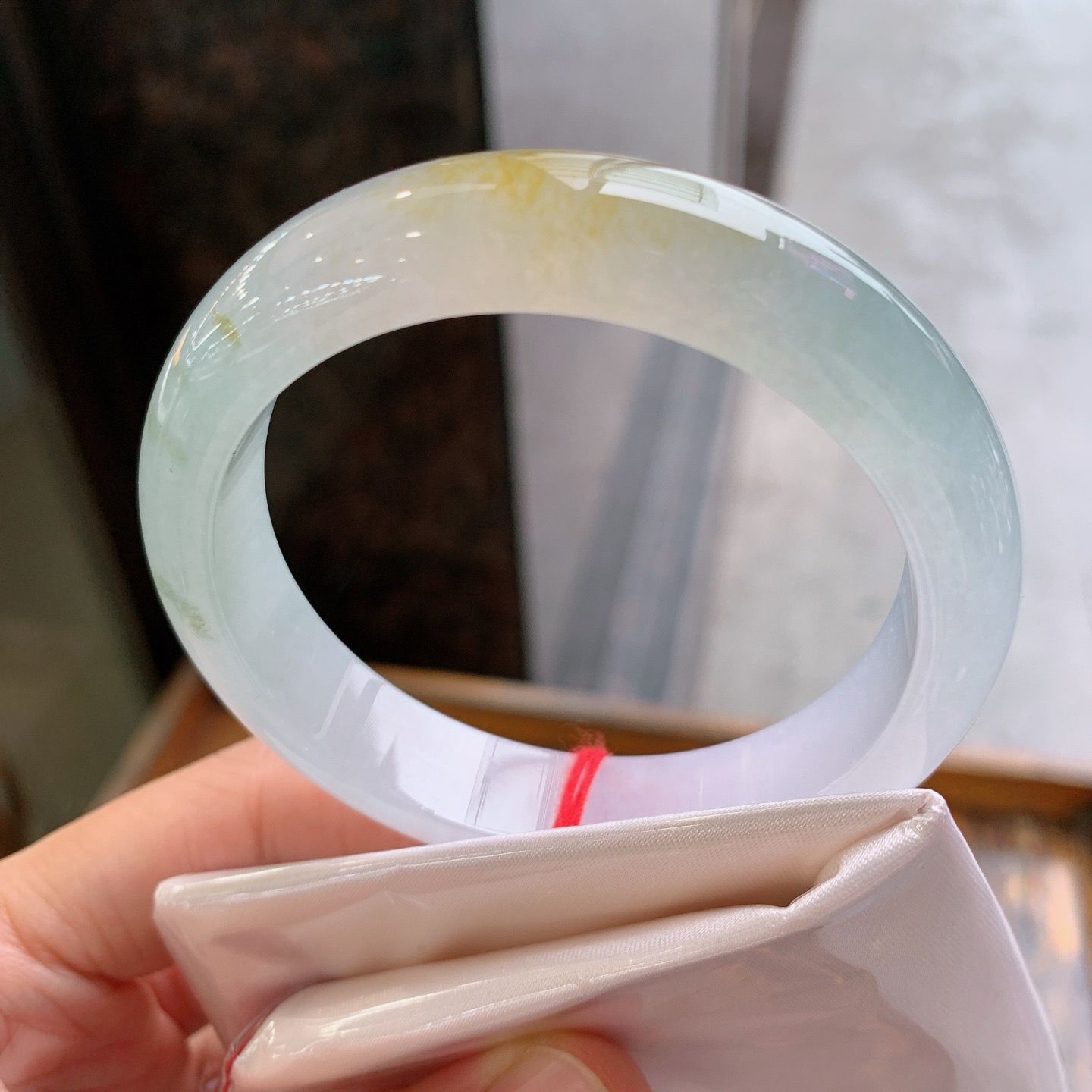 冰飄黃翡平安鐲