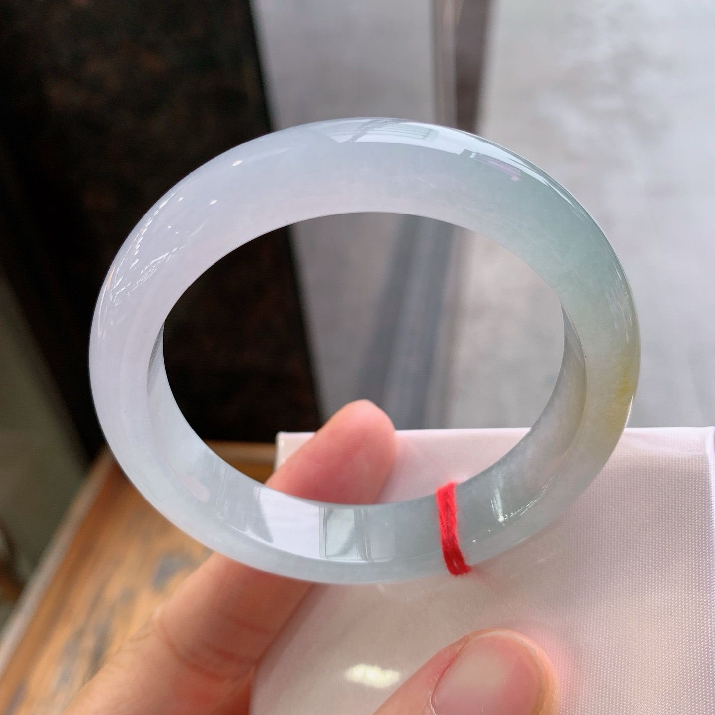 冰飄黃翡平安鐲