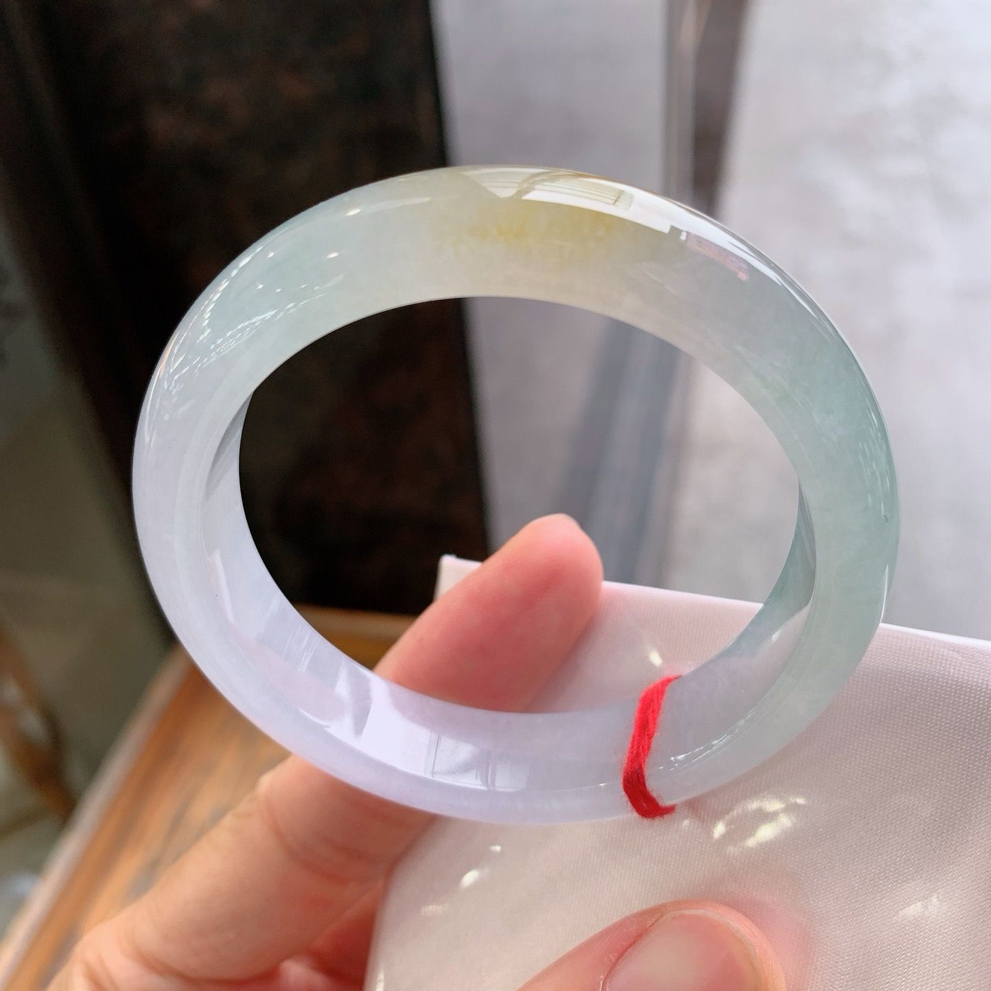 冰飄黃翡平安鐲