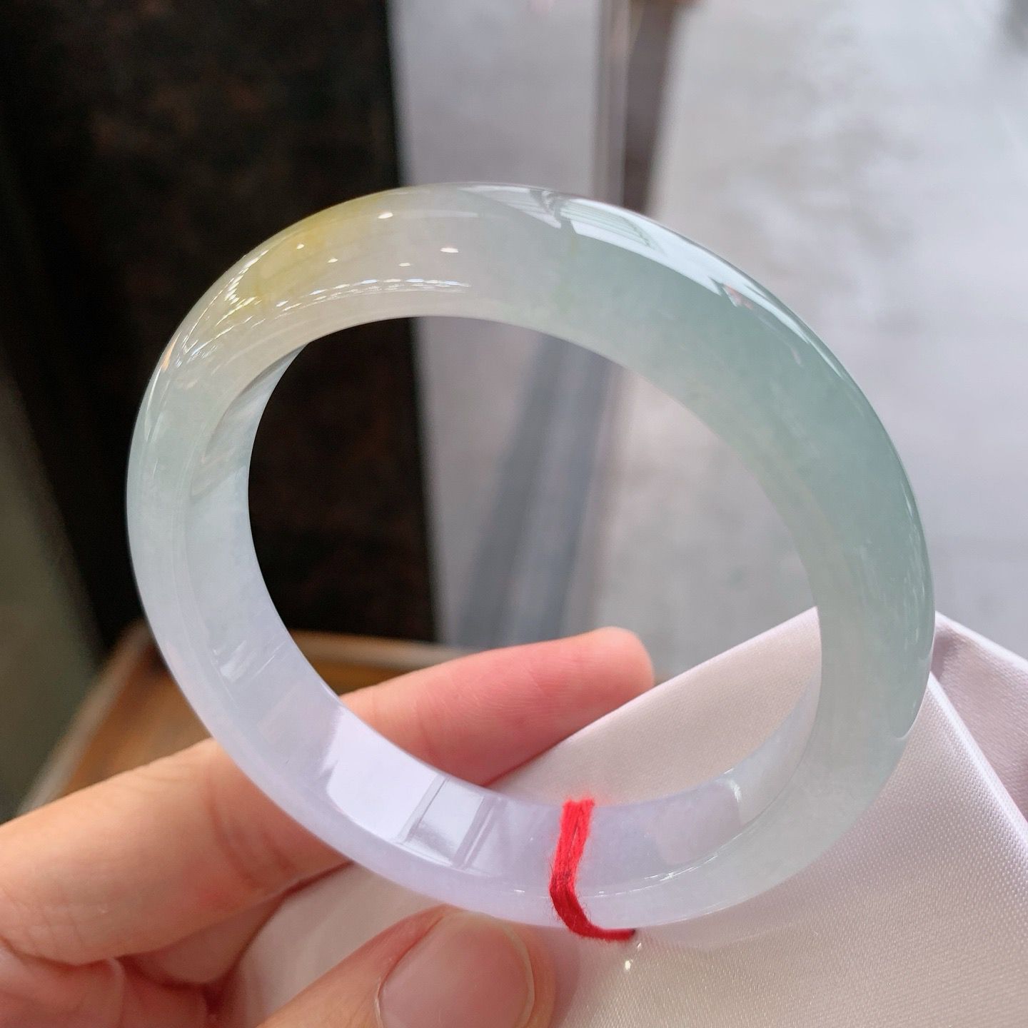 冰飄黃翡平安鐲