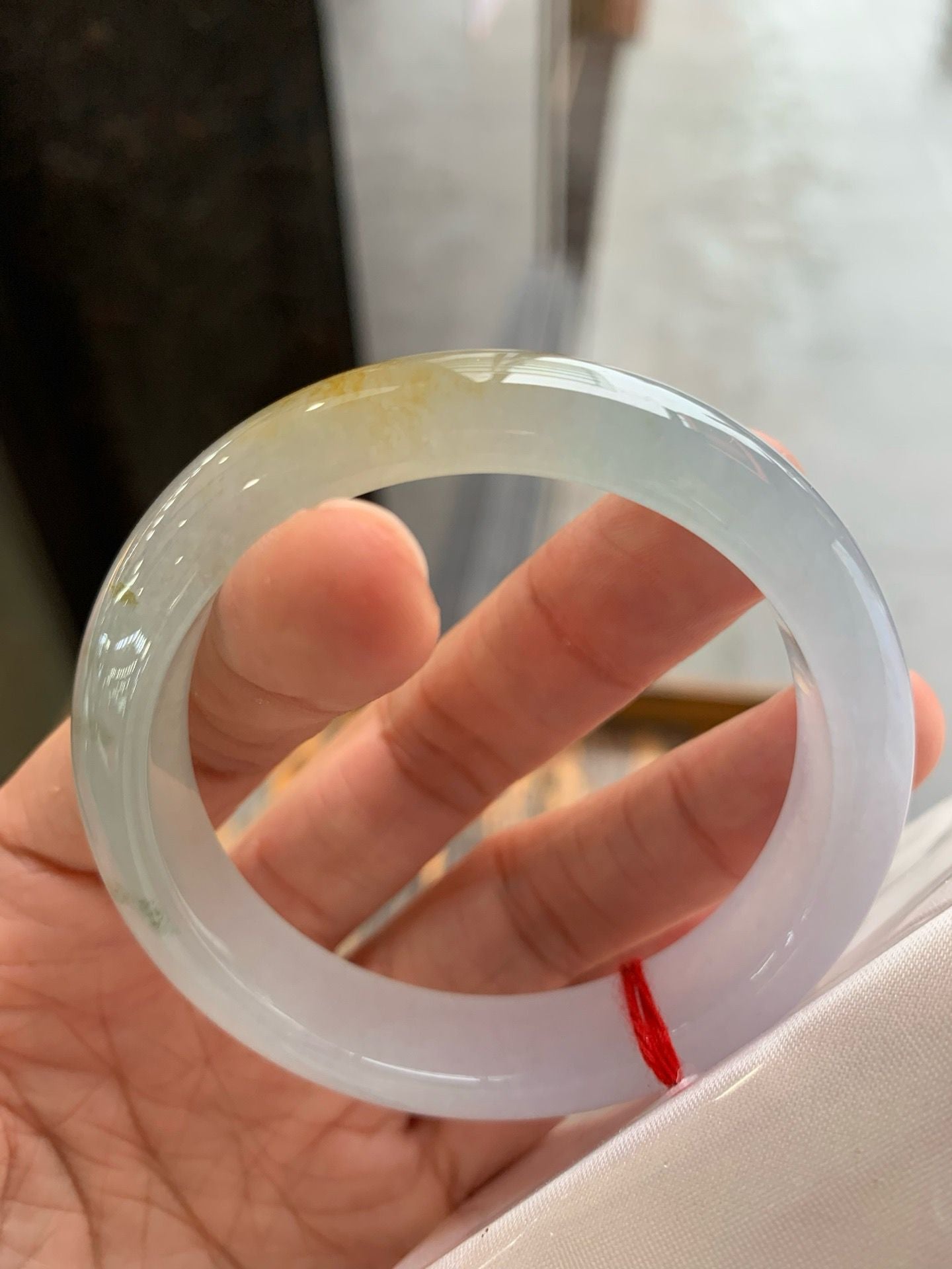 冰飄黃翡平安鐲