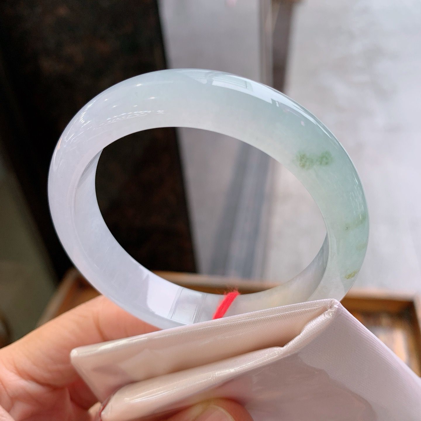 冰飄黃翡平安鐲