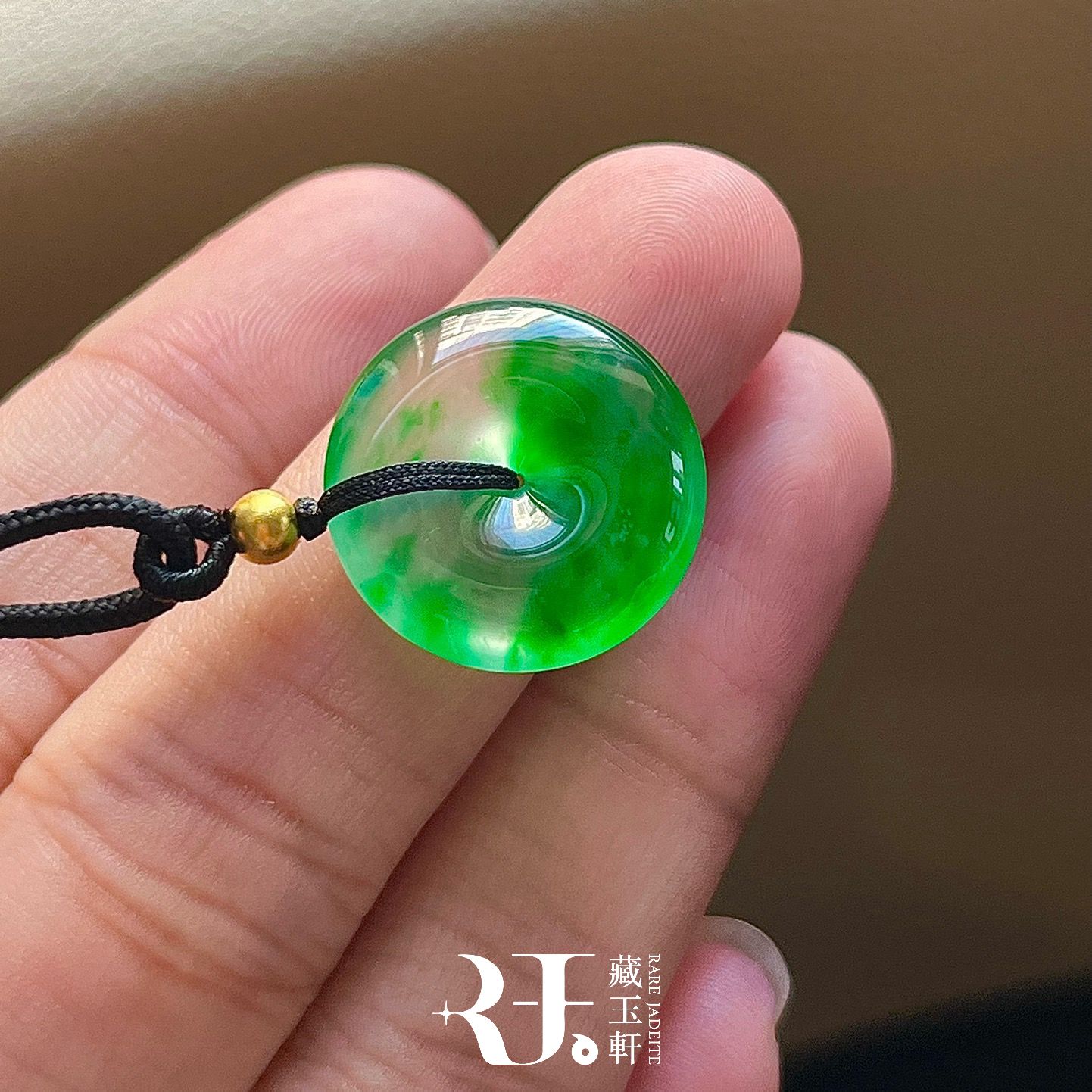 高冰陽綠平安扣