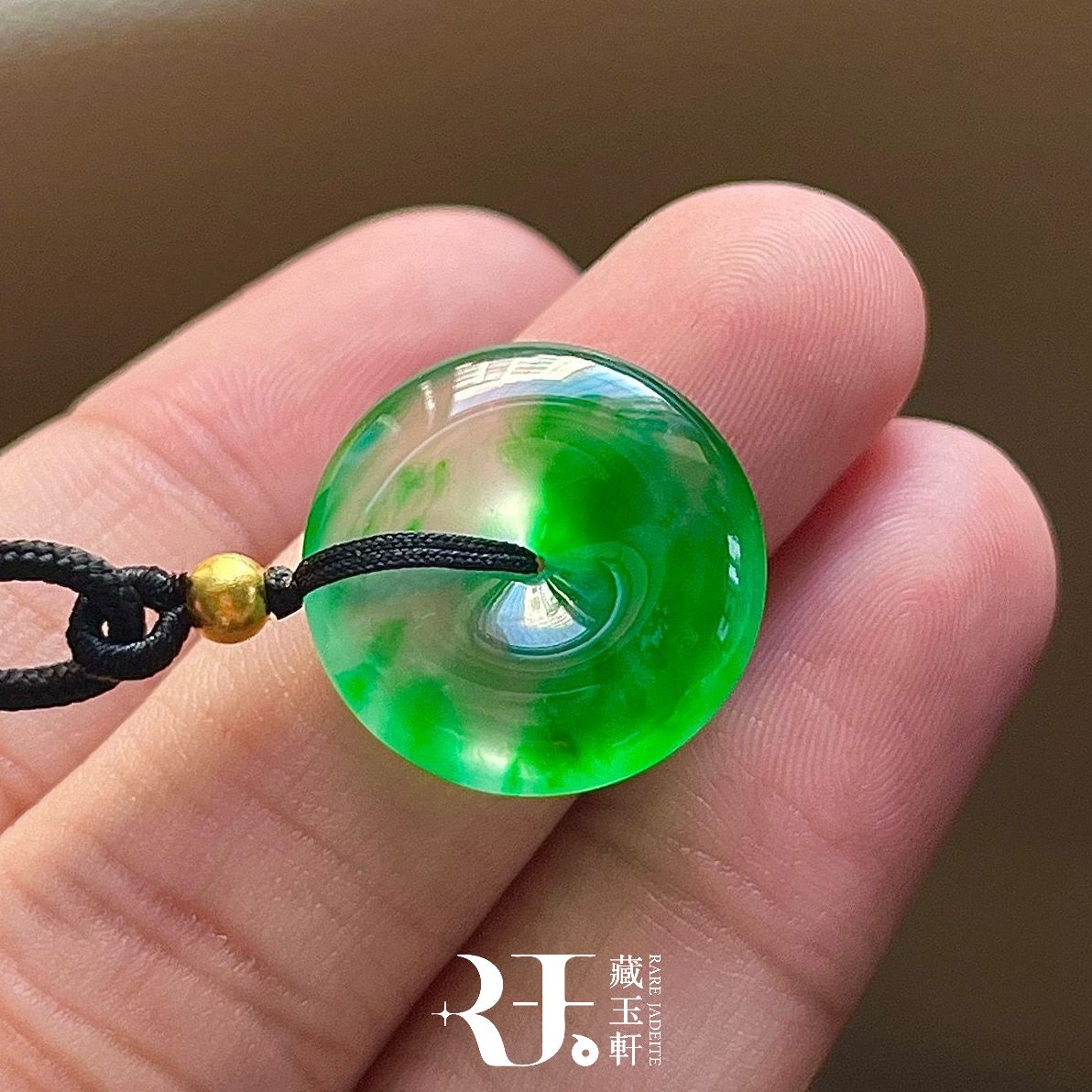 高冰陽綠平安扣