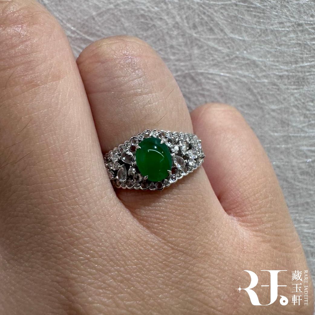 蕾絲鏤空蛋面戒指