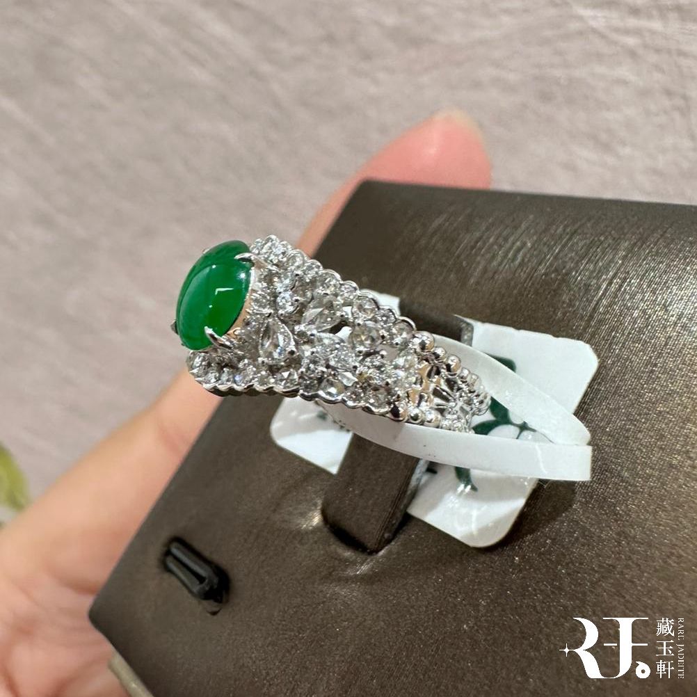 蕾絲鏤空蛋面戒指