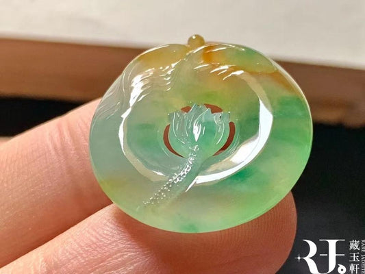 魚戲蓮花平安扣