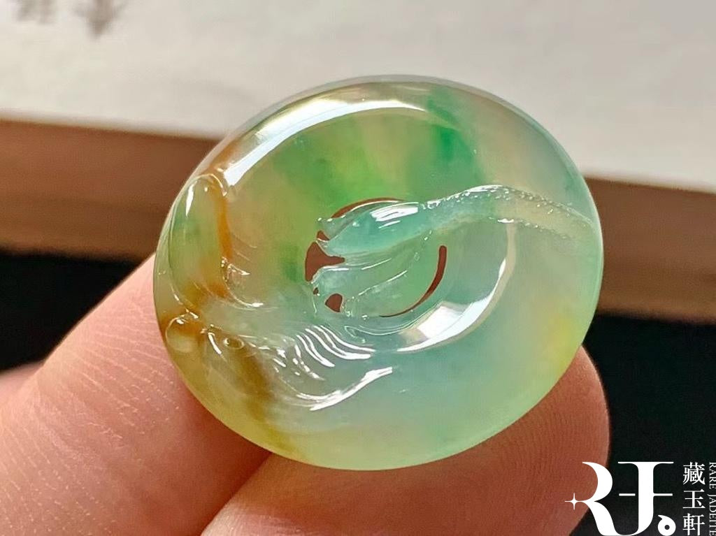 魚戲蓮花平安扣