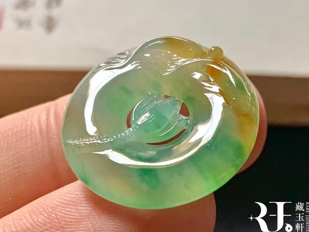 魚戲蓮花平安扣